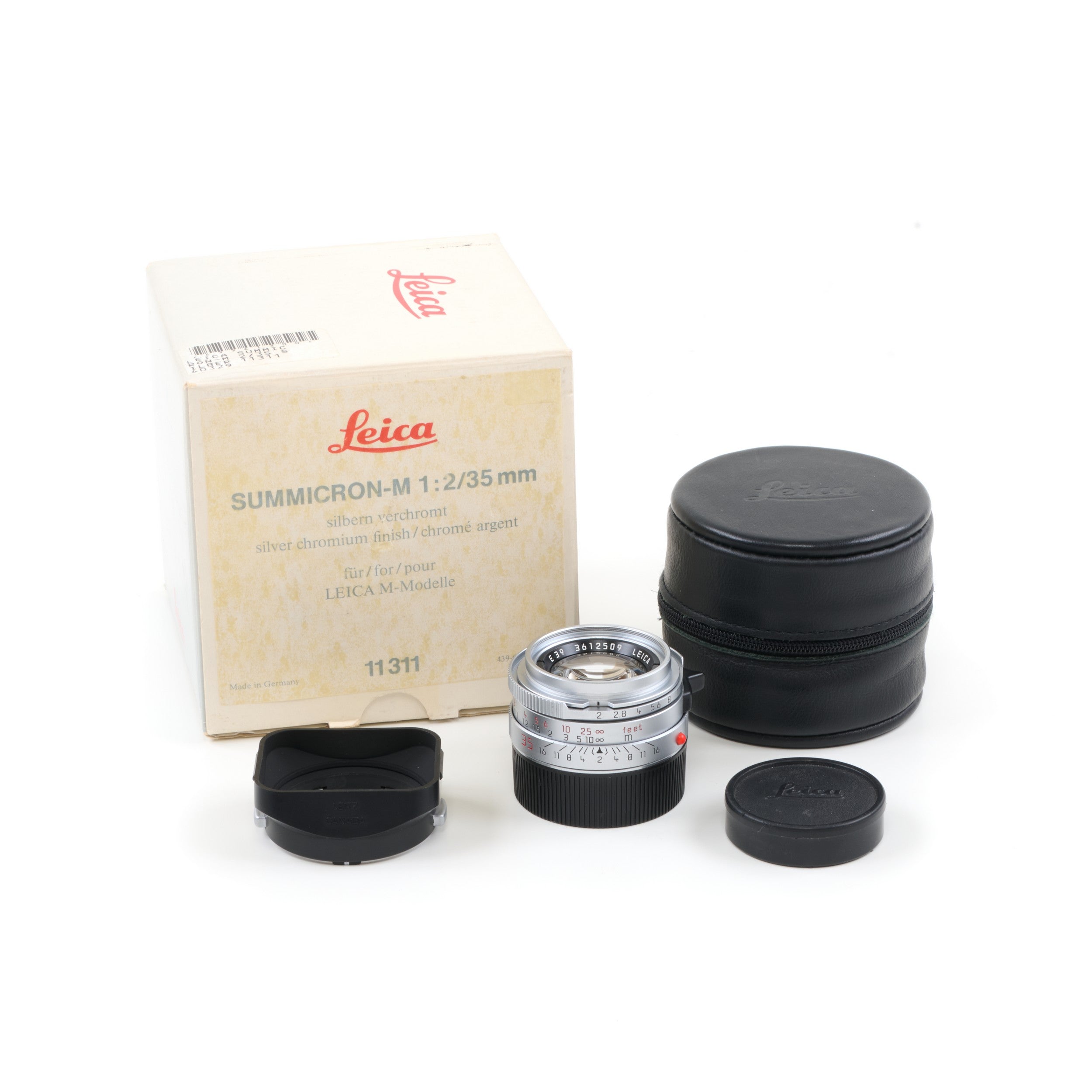 Leica 35mm f2 Summicron-M Chroom 4e Versie King Of Bokeh Germany + Doos