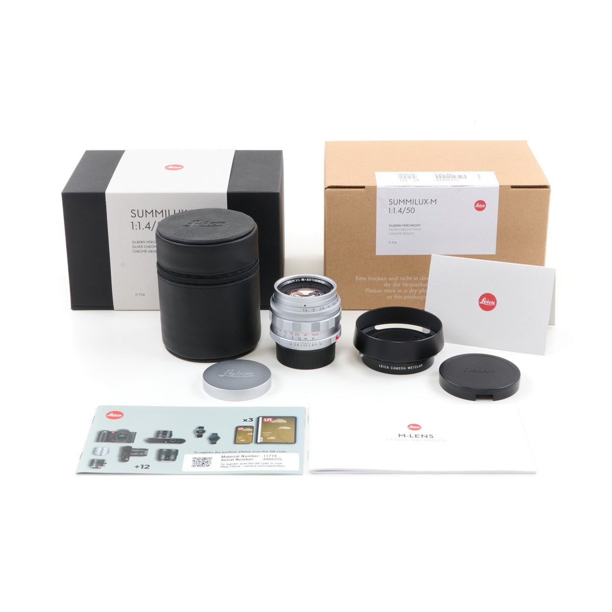 Leica 50mm f1.4 Summilux-M Re-Issue Chroom + Doos