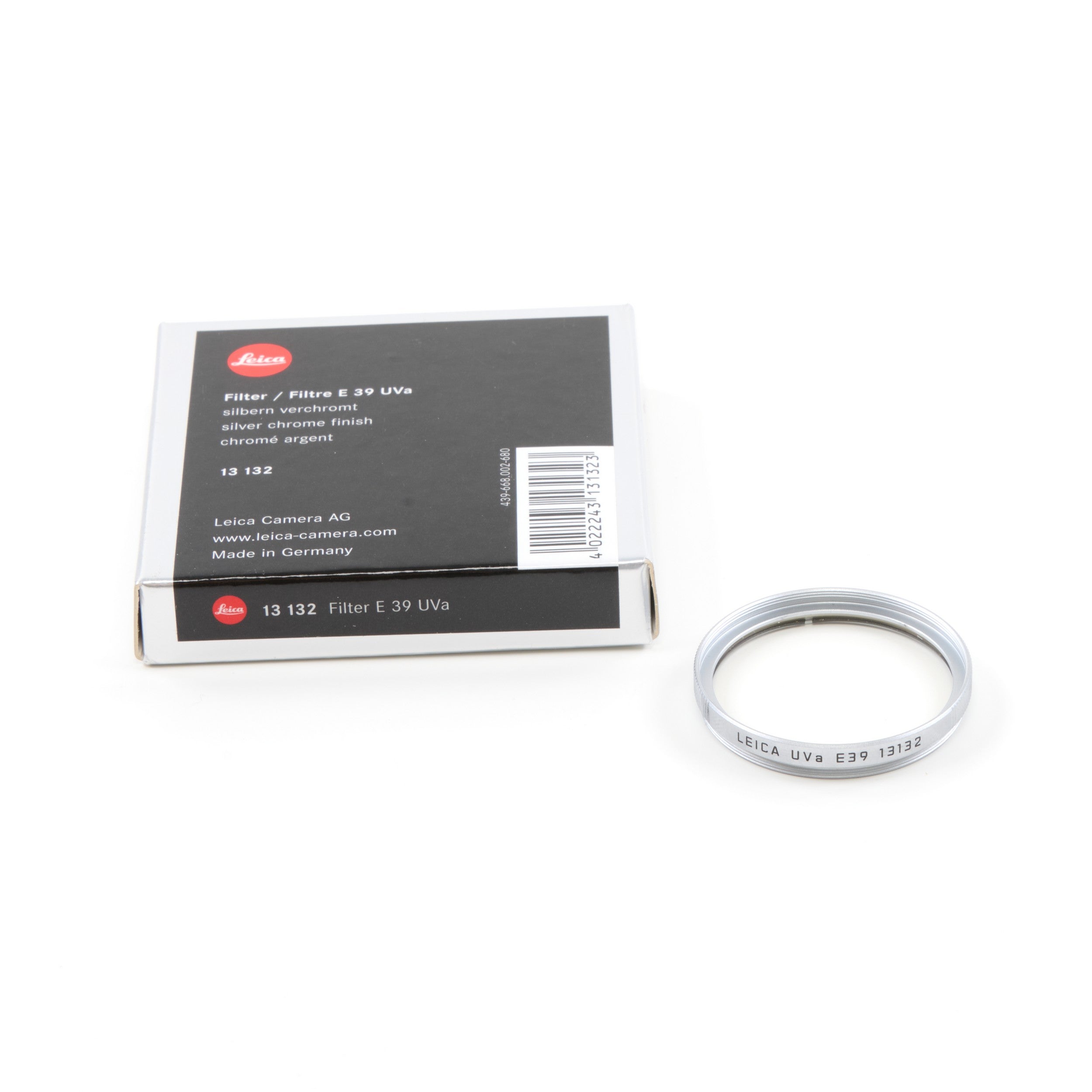Leica E39 UVA Filter Chroom + Doos