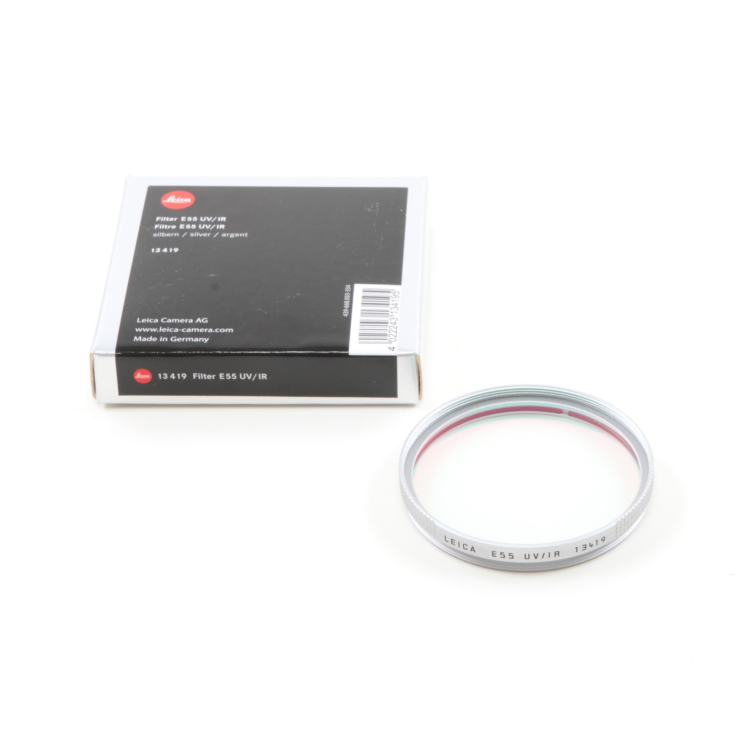 Leica E55 UV/IR Filter Chroom + Doos