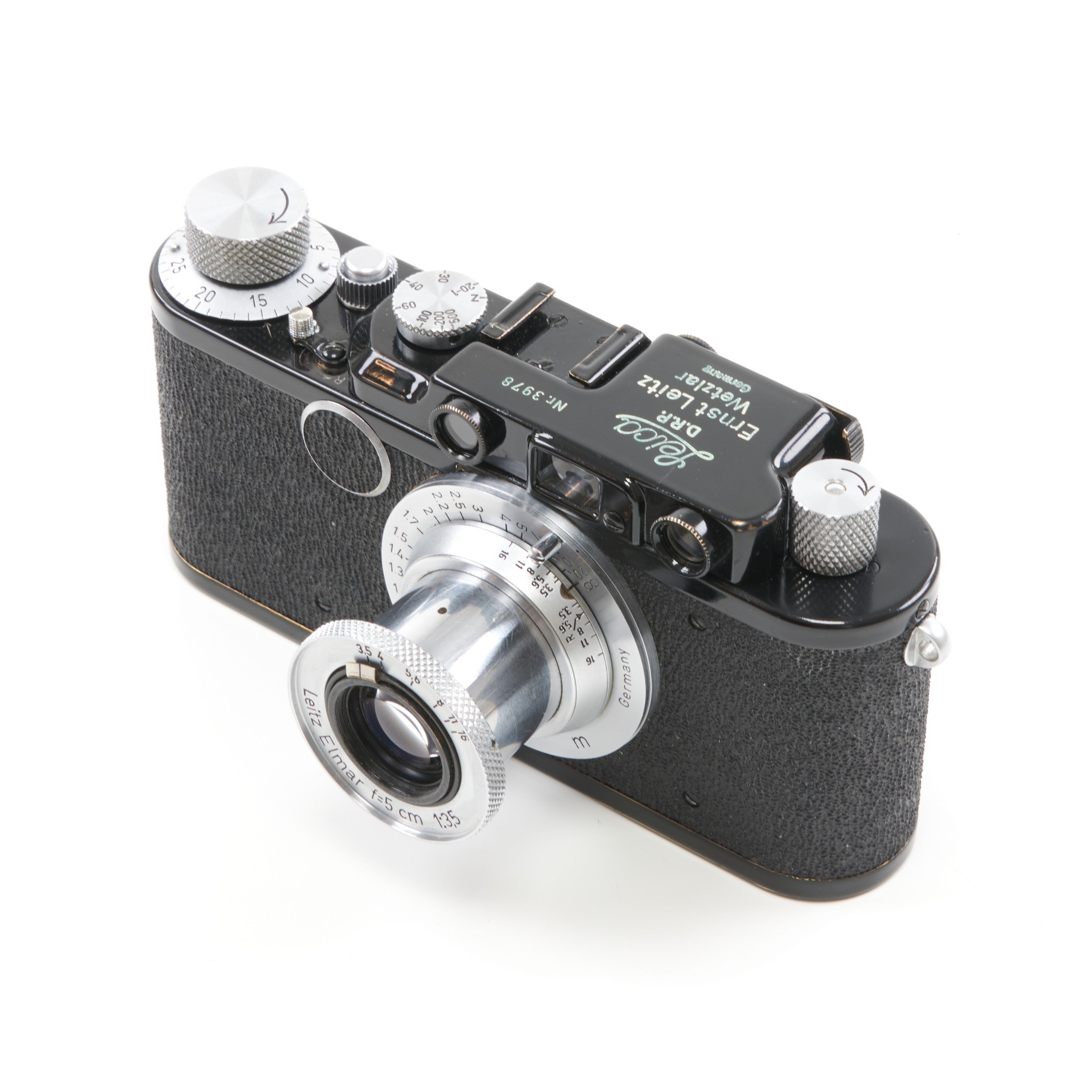 Leica I Conversion II 4 Digit Sharkskin + Leitz 50mm f3.5 Elmar
