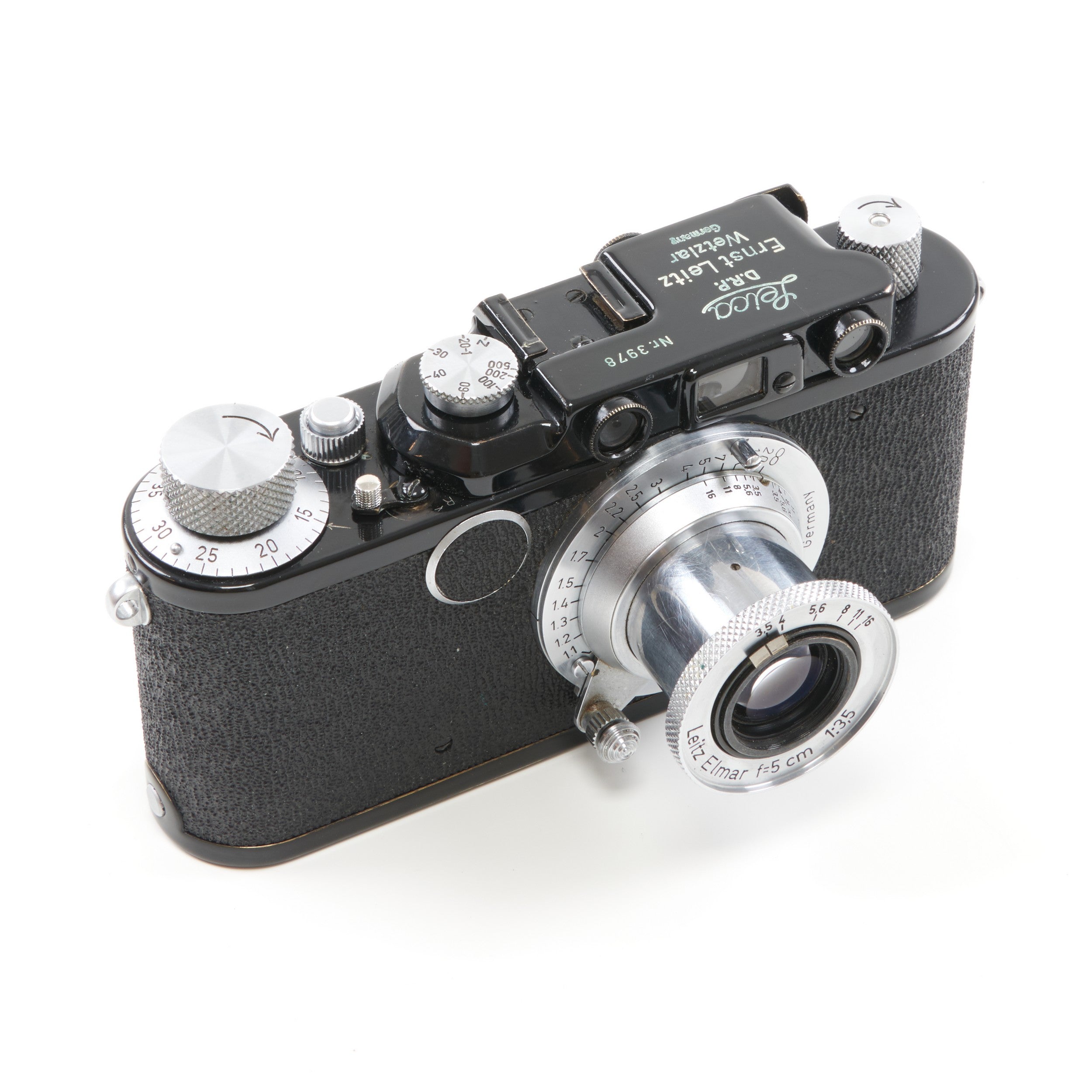 Leica I Conversion II 4 Digit Sharkskin + Leitz 50mm f3.5 Elmar
