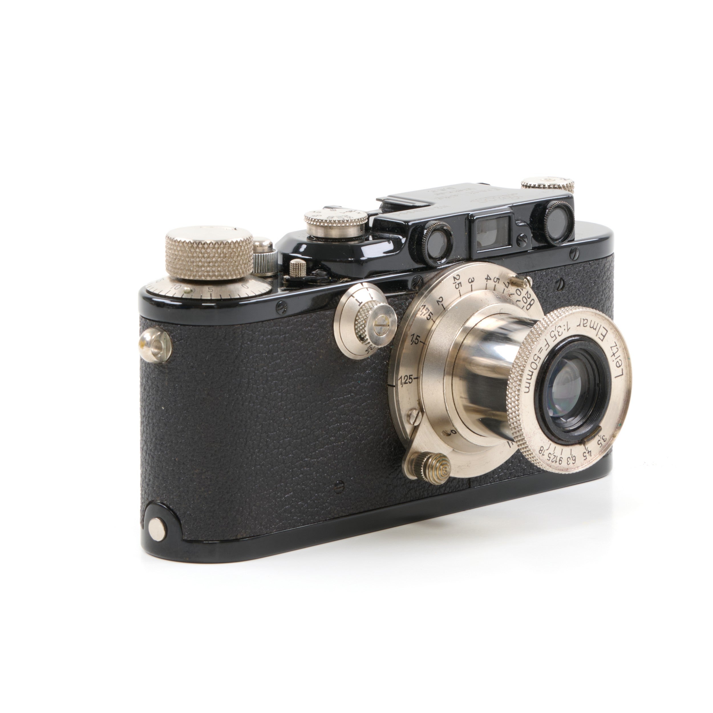 Leica III + Leitz 50mm f3.5 Elmar Set Zwart Nikkel