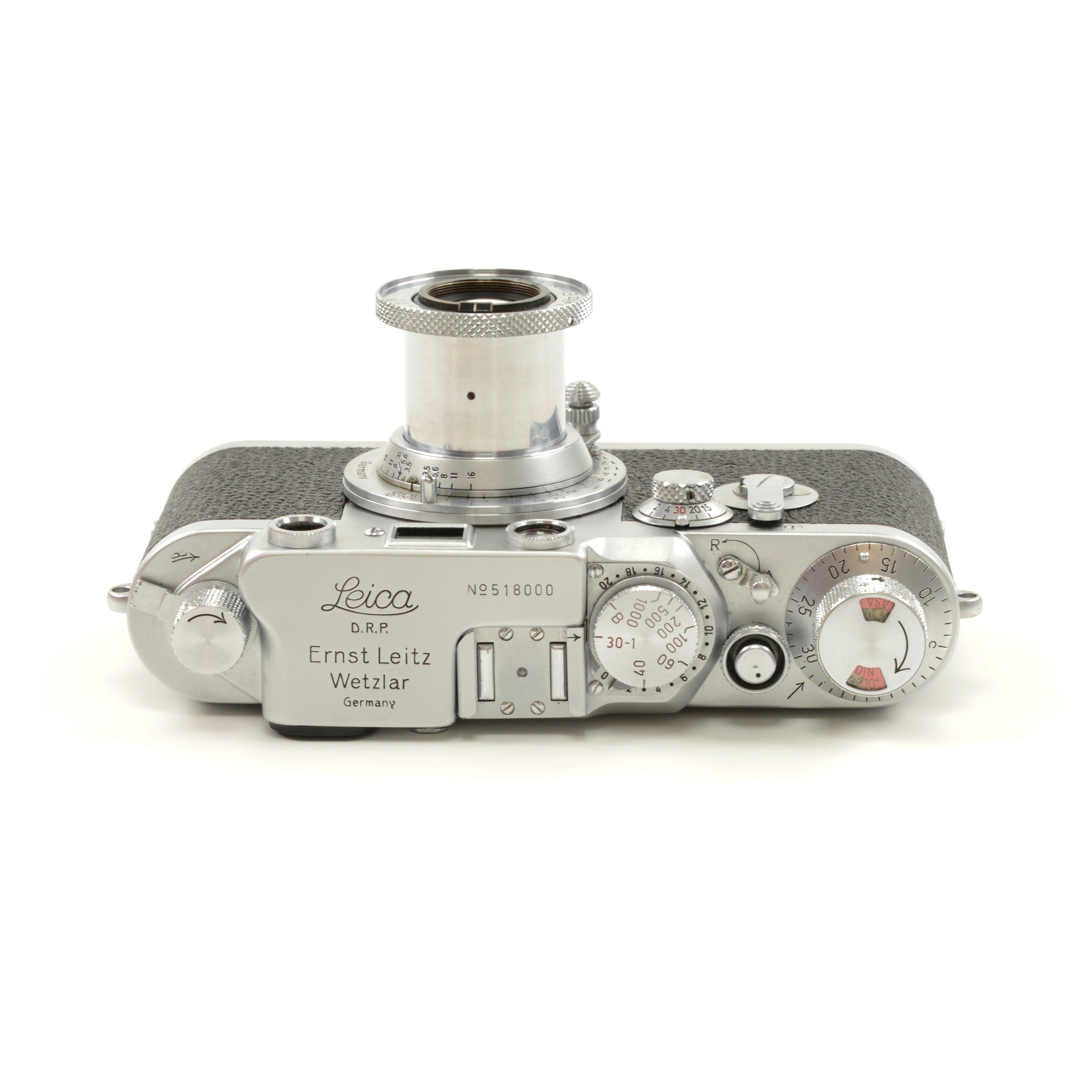 Leica IIIC Conversie IIIF + Leitz 50mm f3.5 Elmar + Doos Extreem Mooi Nummer!!!