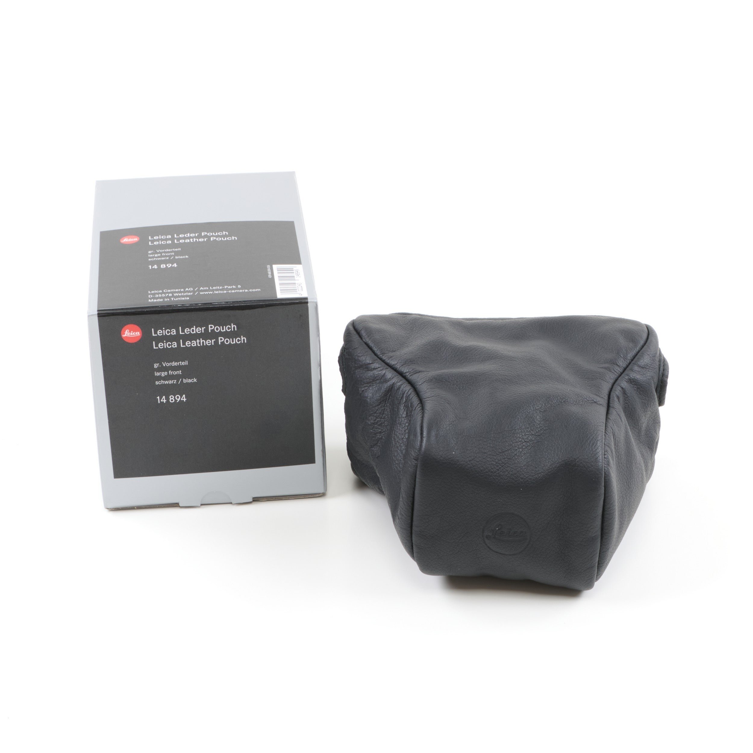 Leica Leather Pouch Long Front Black + Doos