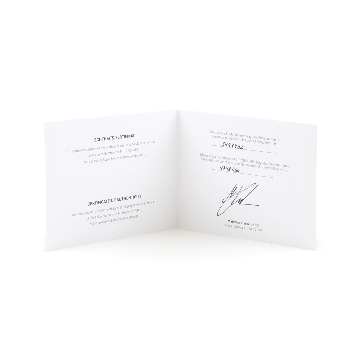 Leica M Monochrom "Signature" By Andy Summers + Doos