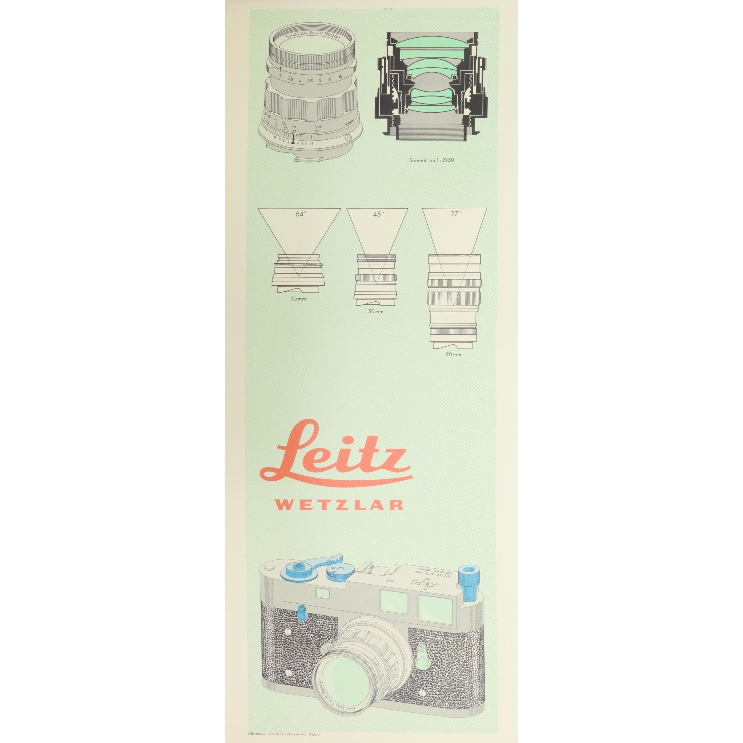 Leica M2 "Cutaway" Poster Duits 1966