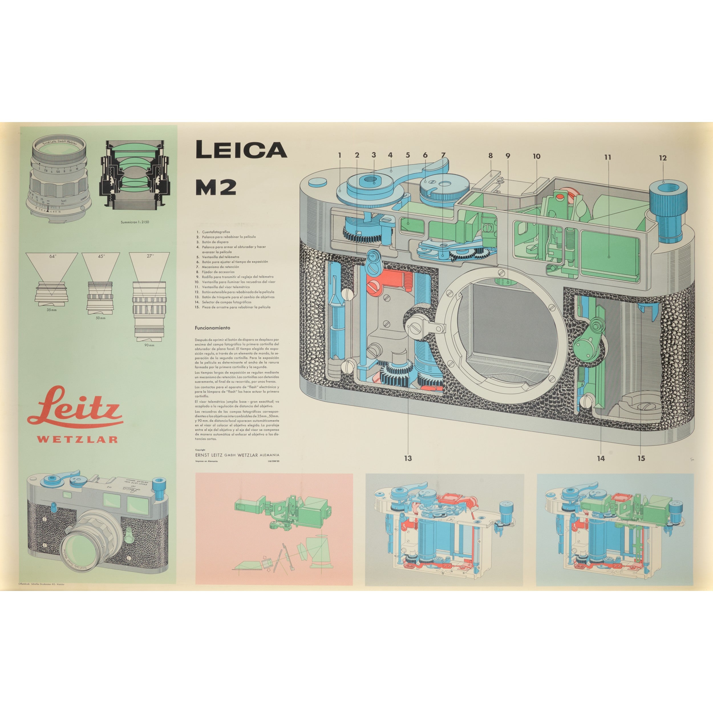 Leica M2 "Cutaway" Poster Spaans