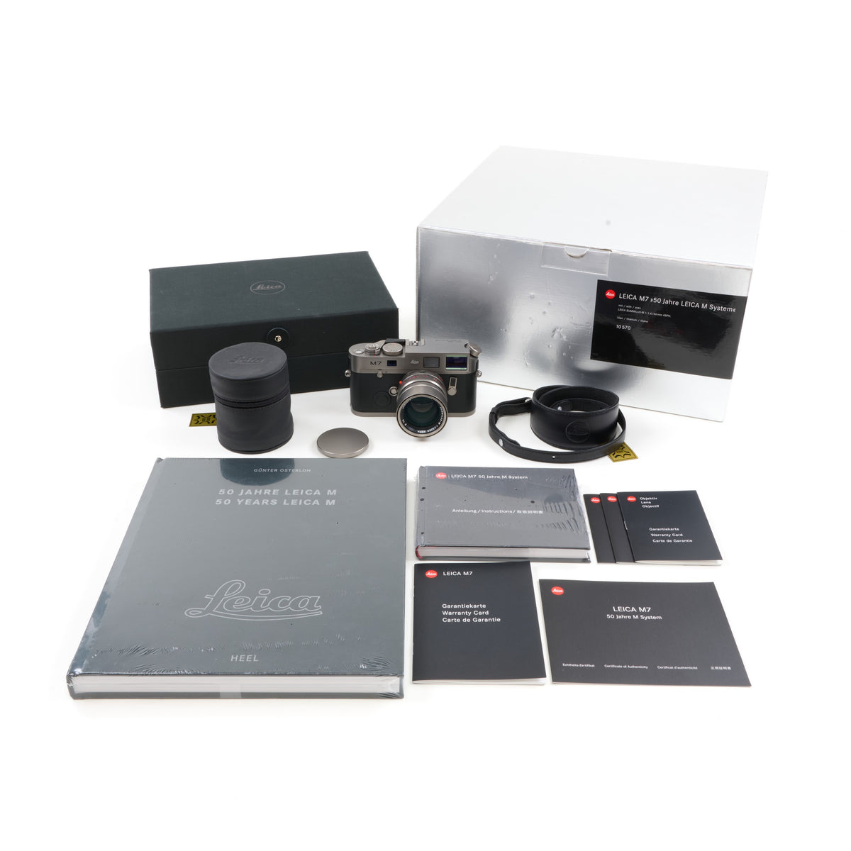 Leica M7 Titanium Set "50 Jahre Leica M System" + Doos Mooi Nummer