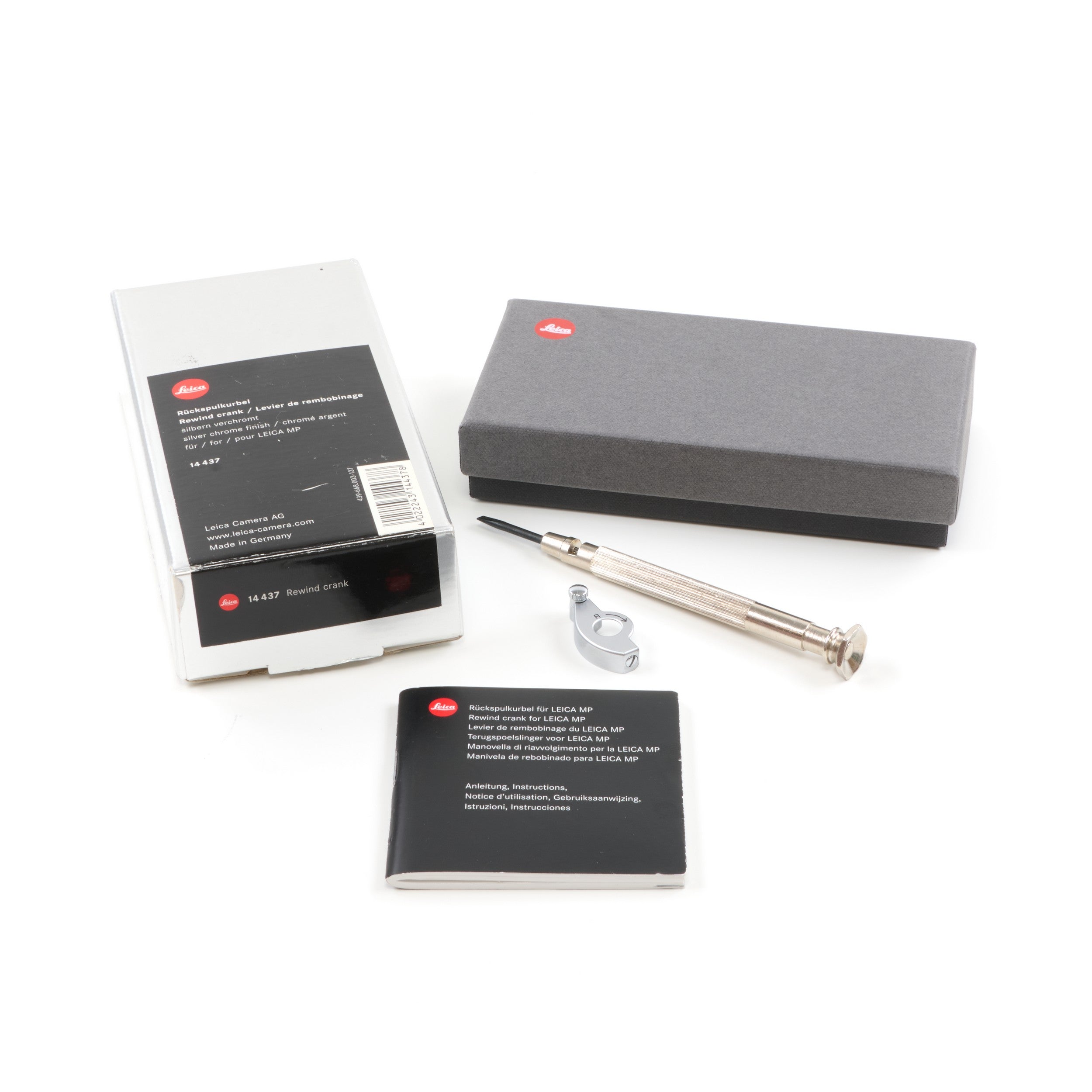 Leica MP Terugspoelhendel Chroom + Doos