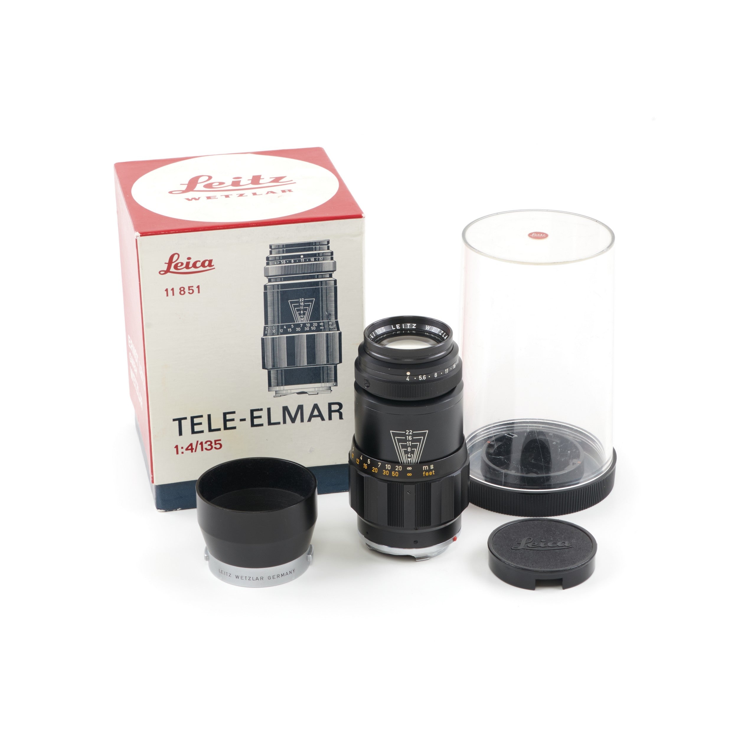 Leitz 135mm f4 Tele-Elmar + Doos