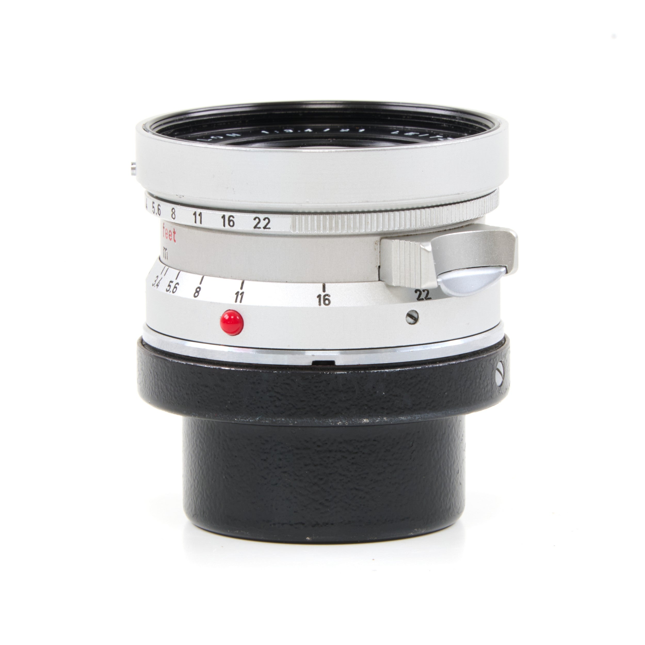 Leitz 21mm f3.4 Super-Angulon Chroom + 12501 Zonnekap