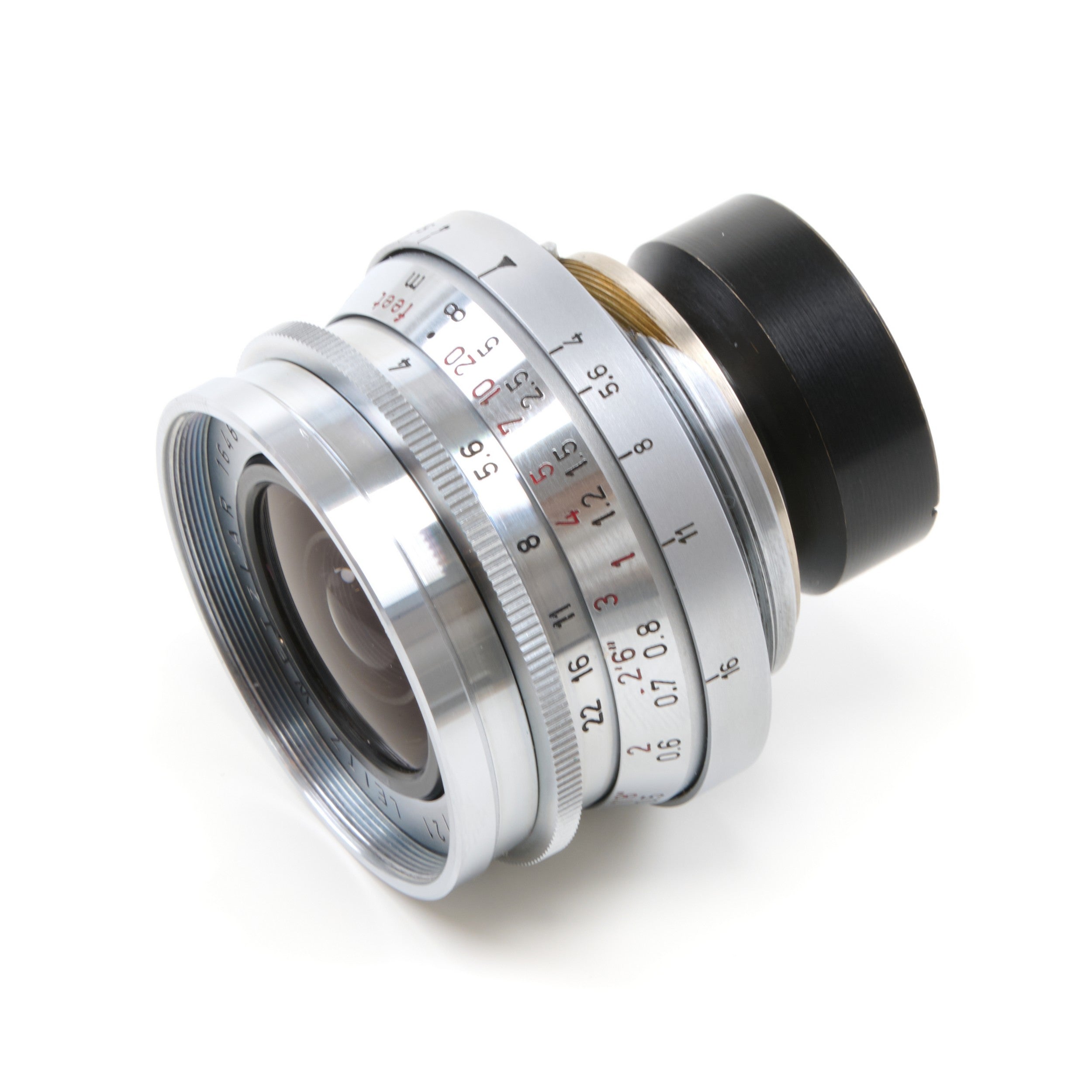 Leitz 21mm f4 Super-Angulon M39 Set + IWKOO Zonnekap