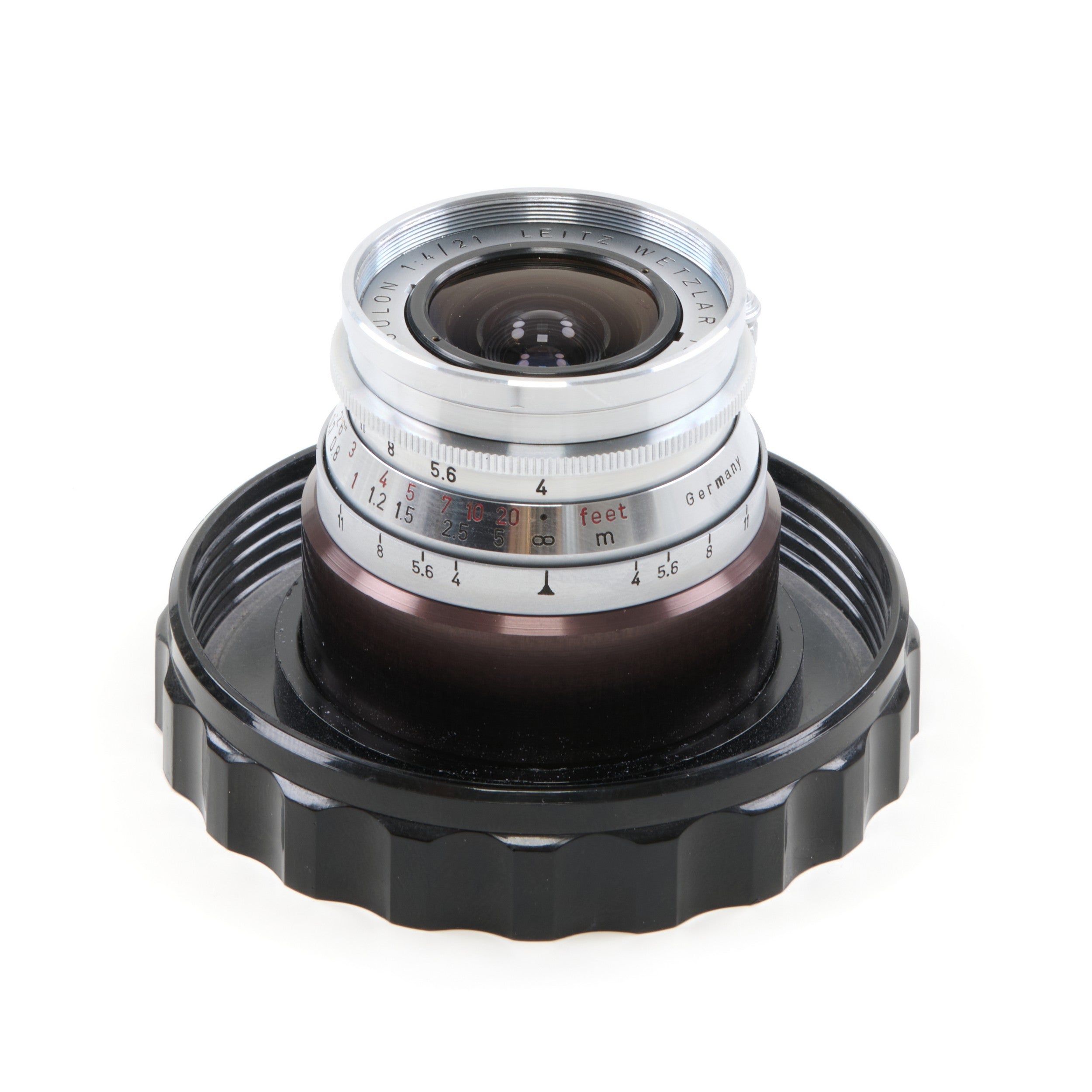 Leitz 21mm f4 Super-Angulon M39 Set + IWKOO Zonnekap