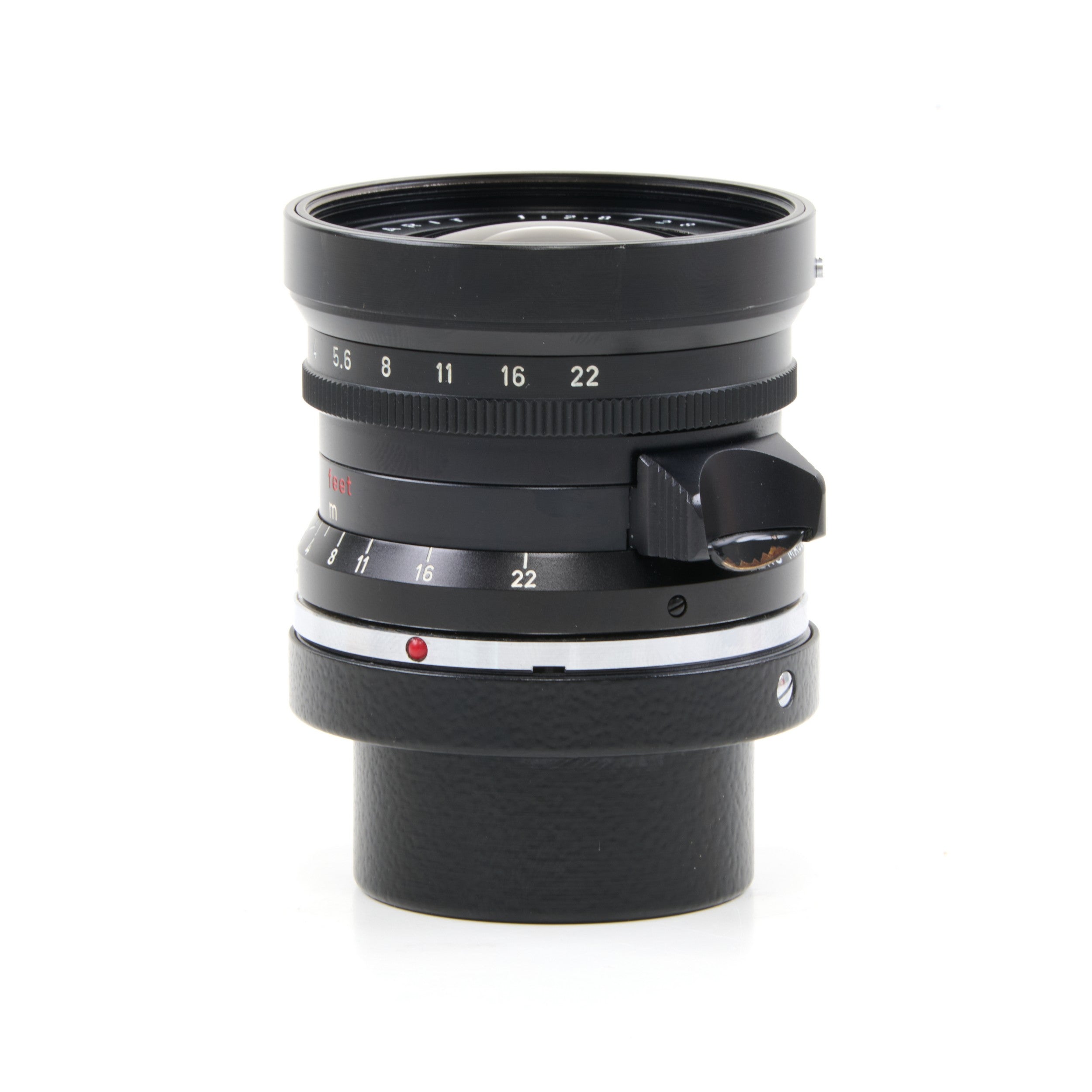 Leitz 28mm f2.8 Elmarit 9 Element Black Paint Stopper Canada + Zonnekap + Doos