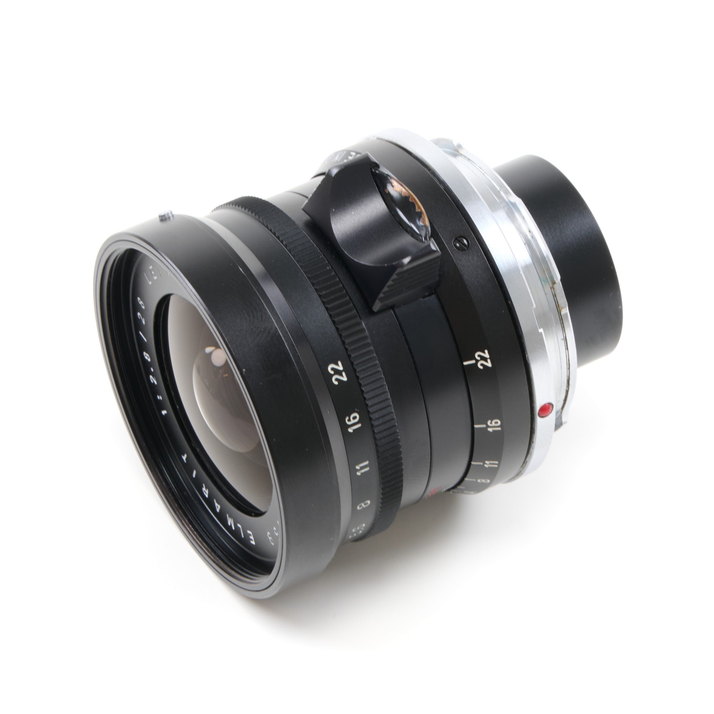 Leitz 28mm f2.8 Elmarit 9 Element Black Paint Stopper Canada + Zonnekap + Doos