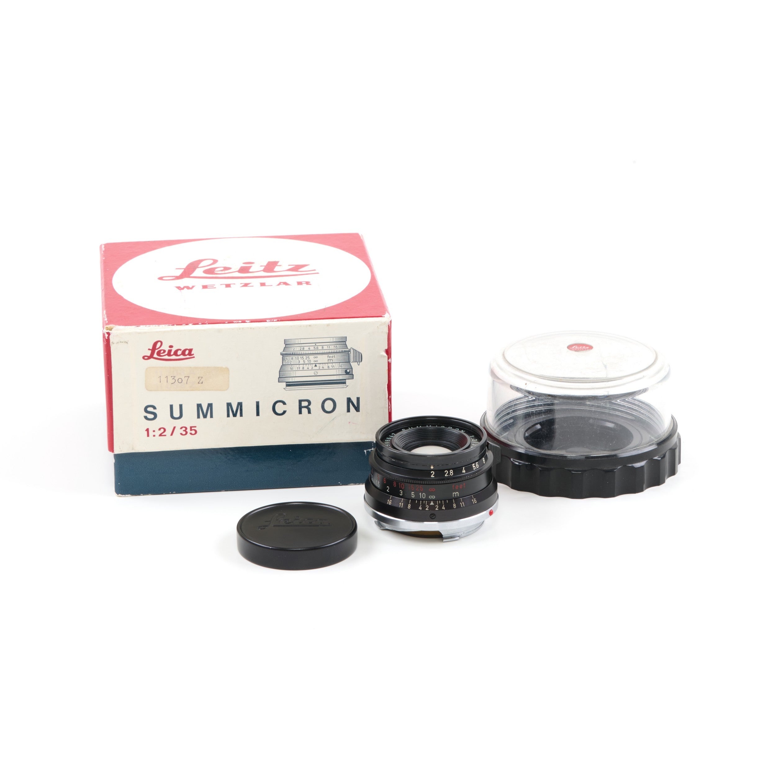 Leitz 35mm f2 Summicron 8 Element Black Paint + Doos