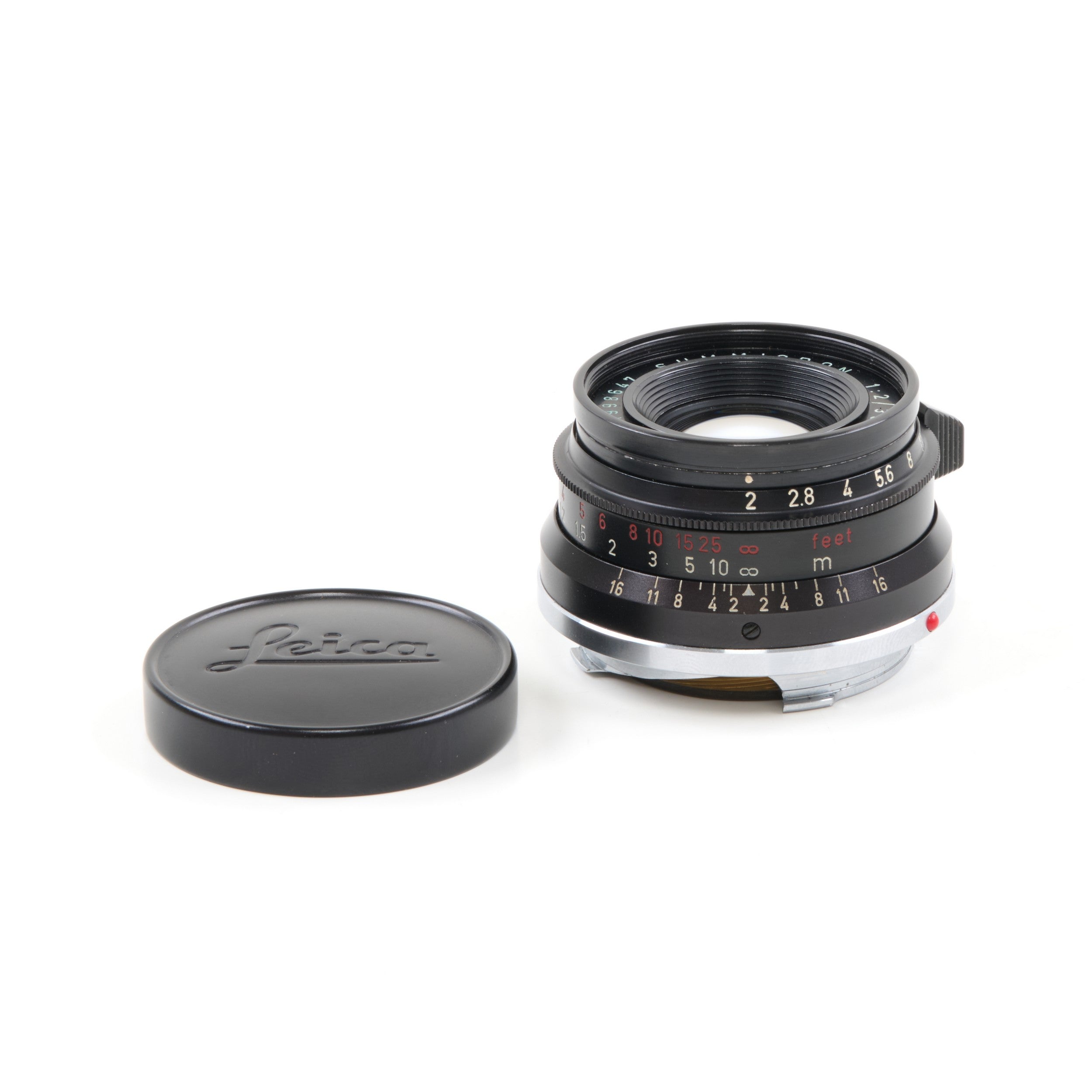 Leitz 35mm f2 Summicron 8 Element Black Paint + Doos