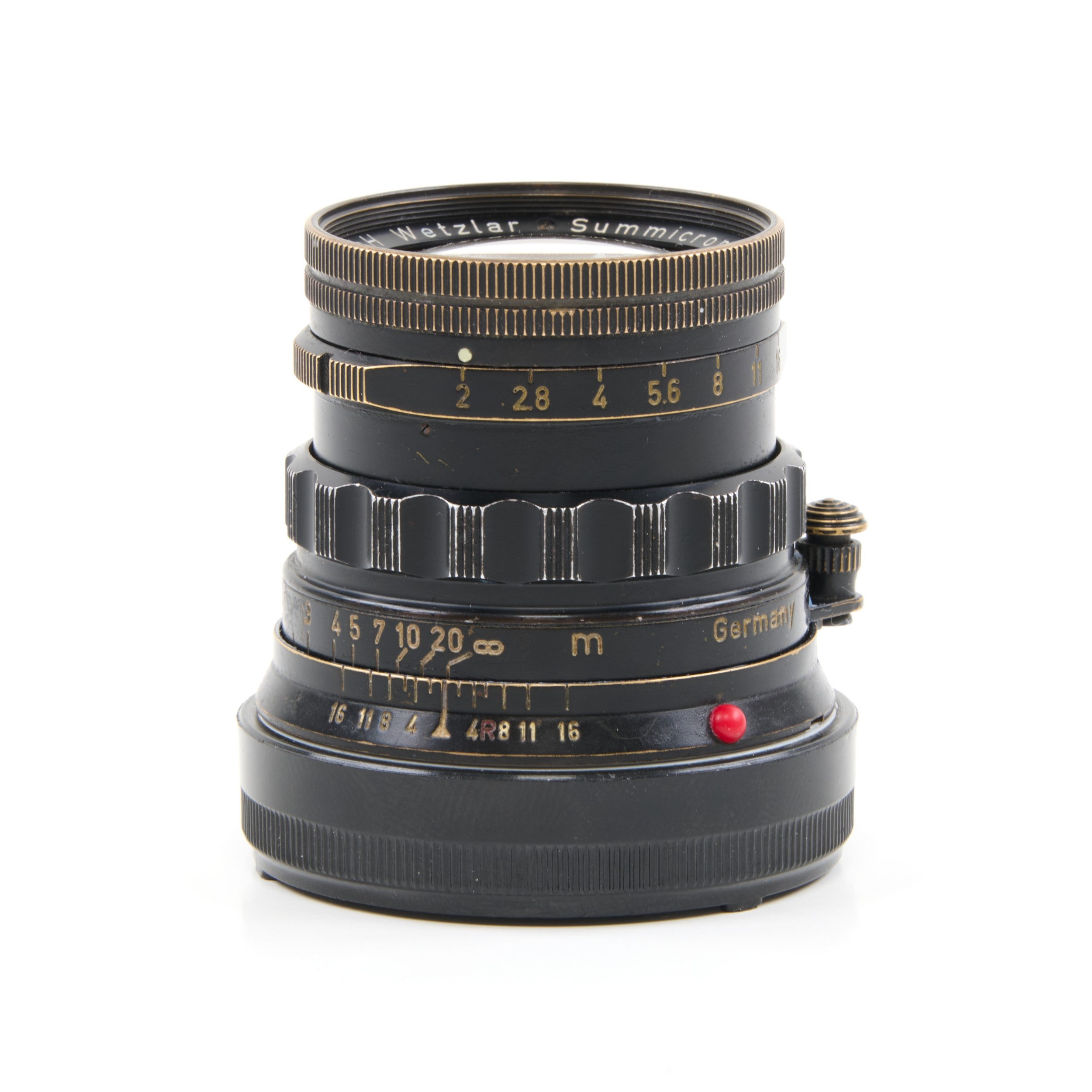Leitz 50mm f2 Summicron Black Paint Brass Mount Extreem Zeldzaam