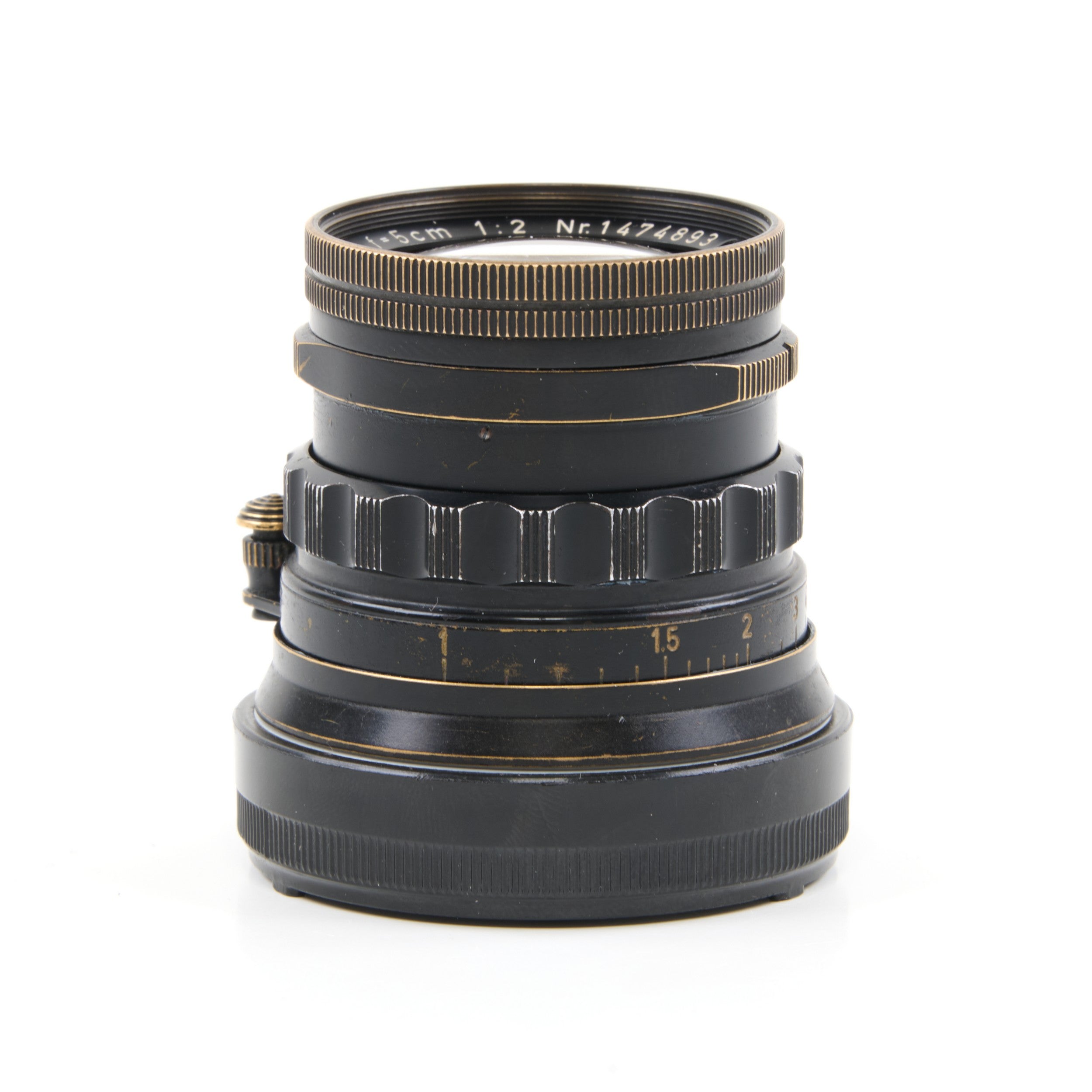 Leitz 50mm f2 Summicron Black Paint Brass Mount Extreem Zeldzaam