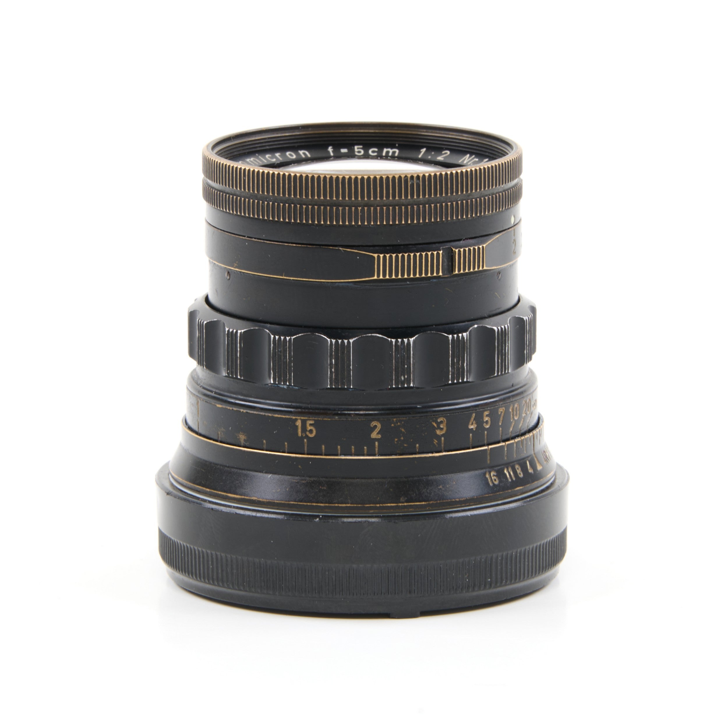 Leitz 50mm f2 Summicron Black Paint Brass Mount Extreem Zeldzaam