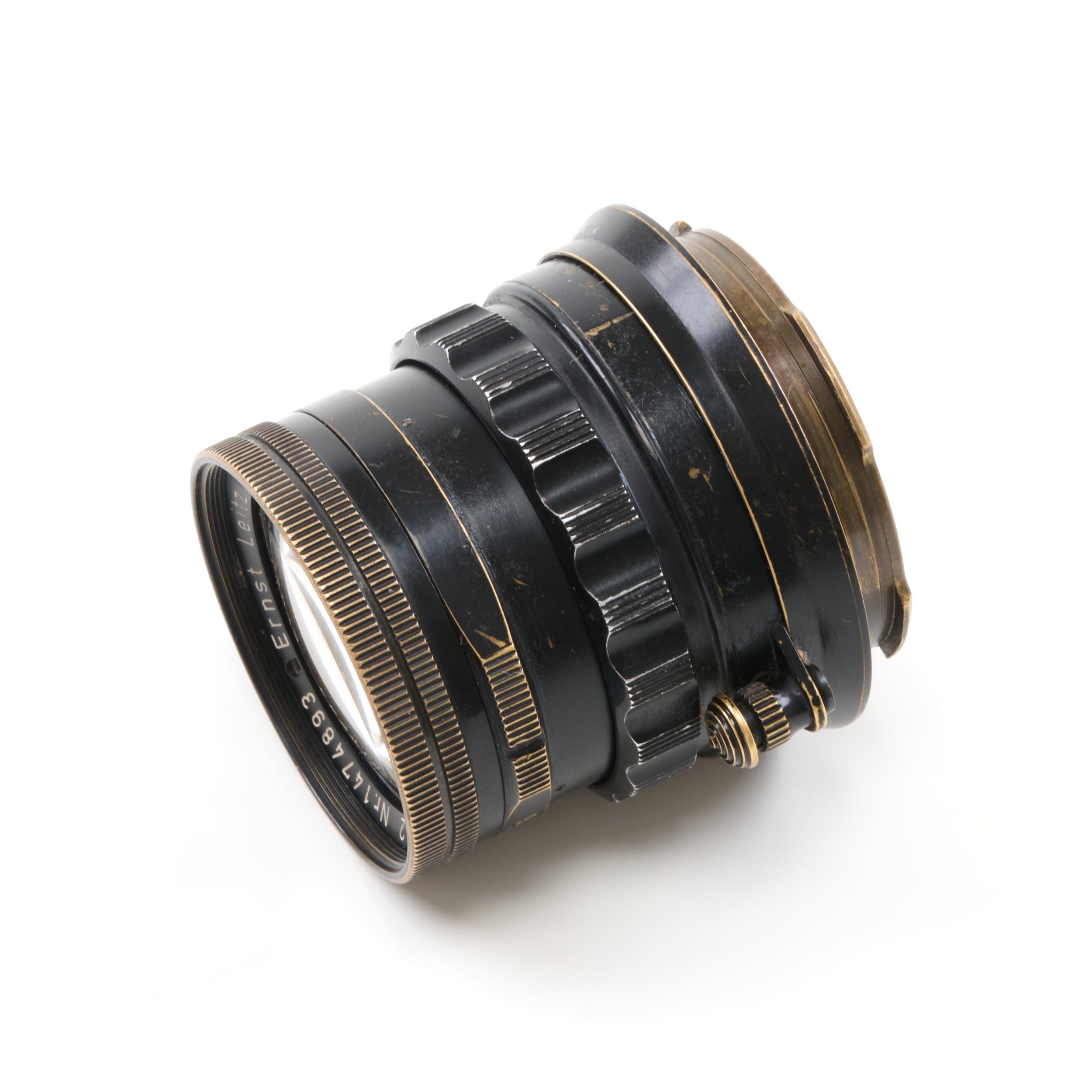 Leitz 50mm f2 Summicron Black Paint Brass Mount Extreem Zeldzaam