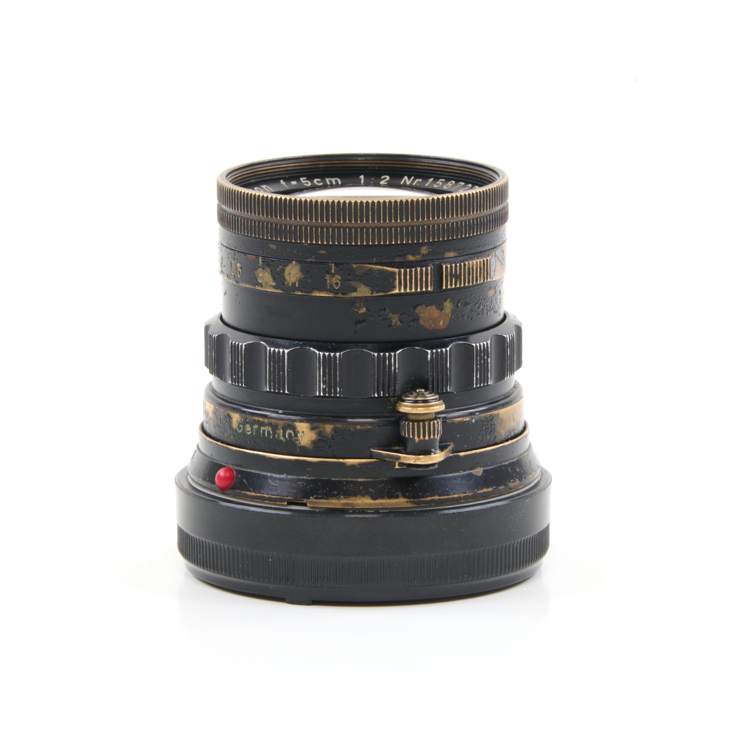 Leitz 50mm f2 Summicron Black Paint Brass Mount Zeldzaam