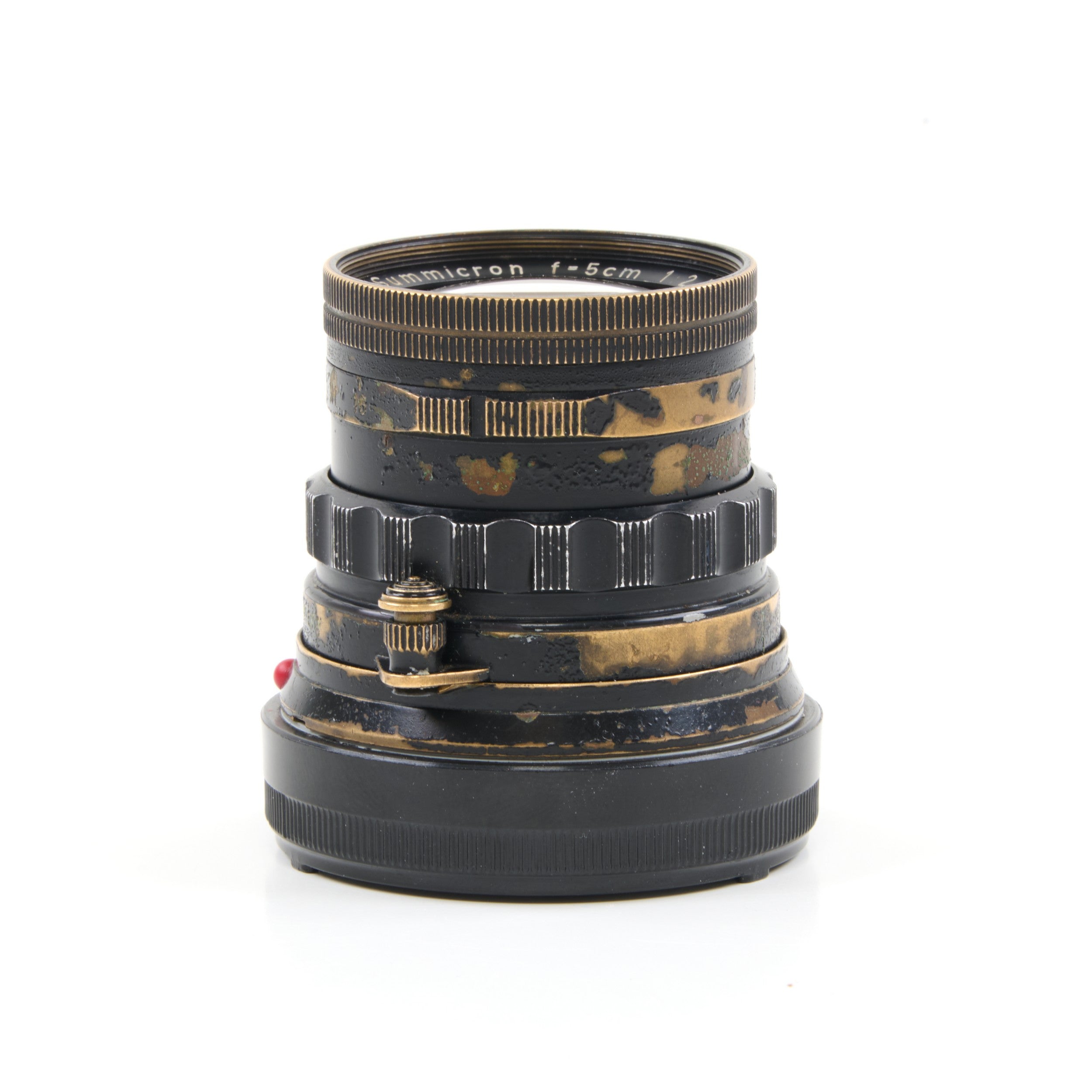 Leitz 50mm f2 Summicron Black Paint Brass Mount Zeldzaam