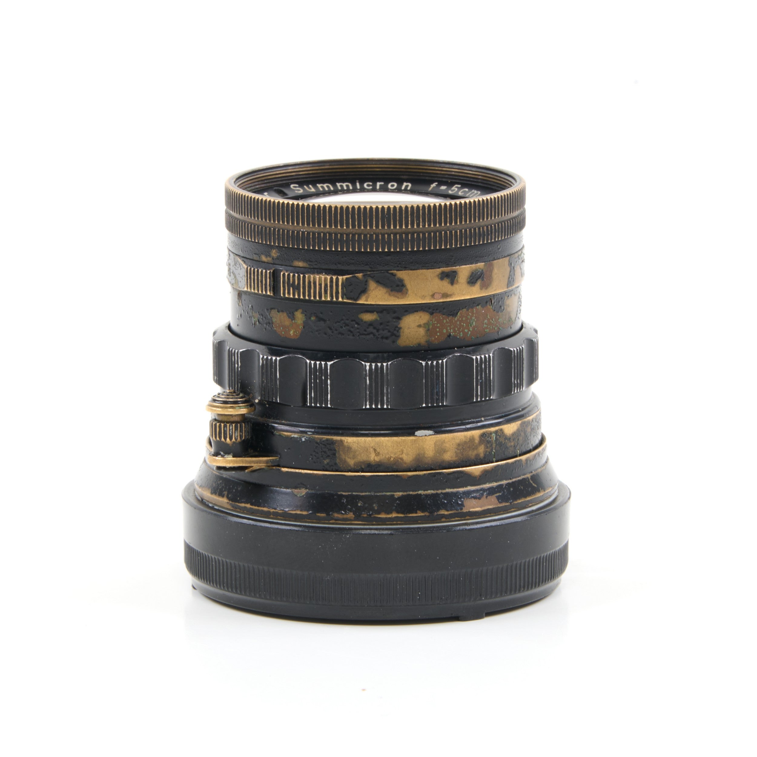 Leitz 50mm f2 Summicron Black Paint Brass Mount Zeldzaam
