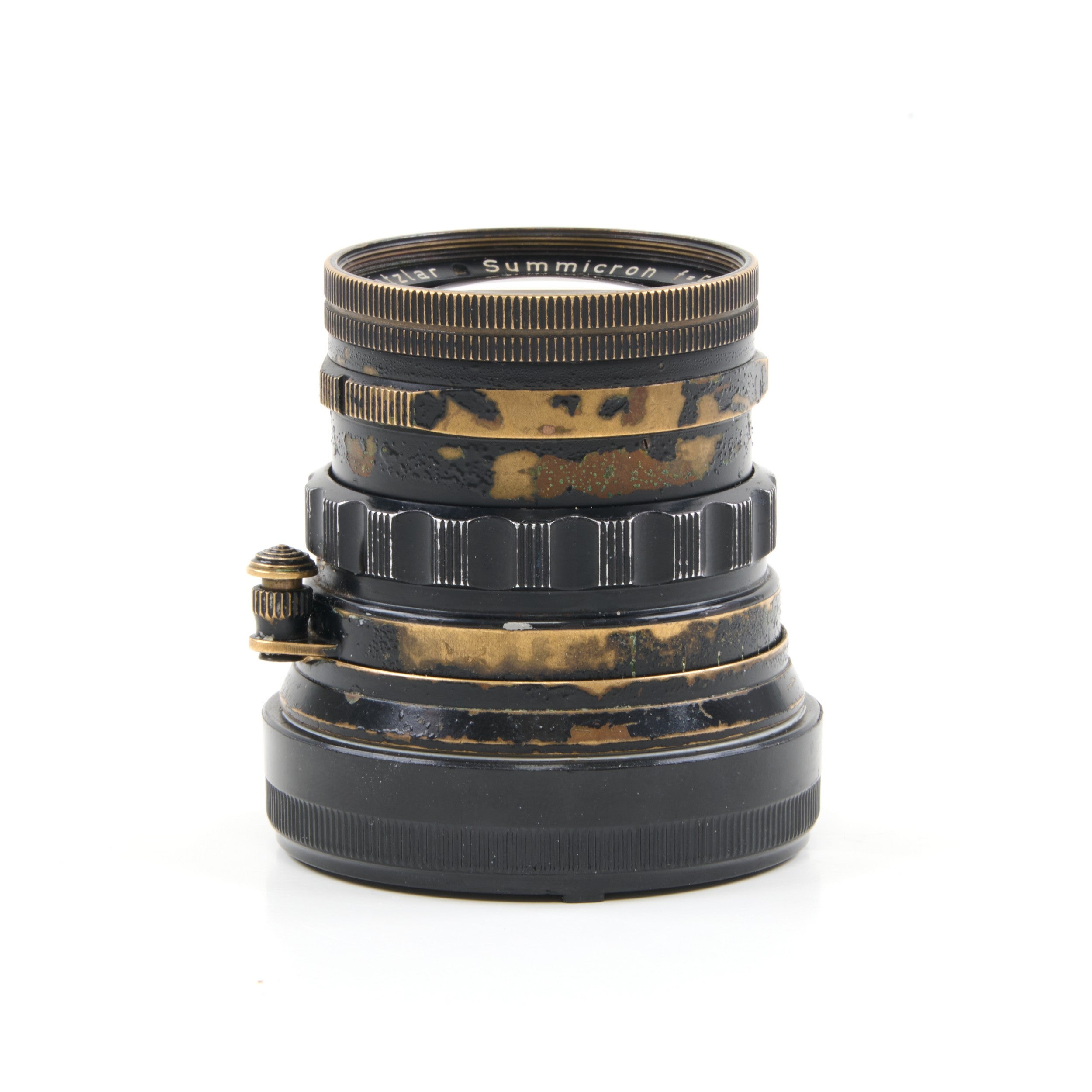 Leitz 50mm f2 Summicron Black Paint Brass Mount Zeldzaam