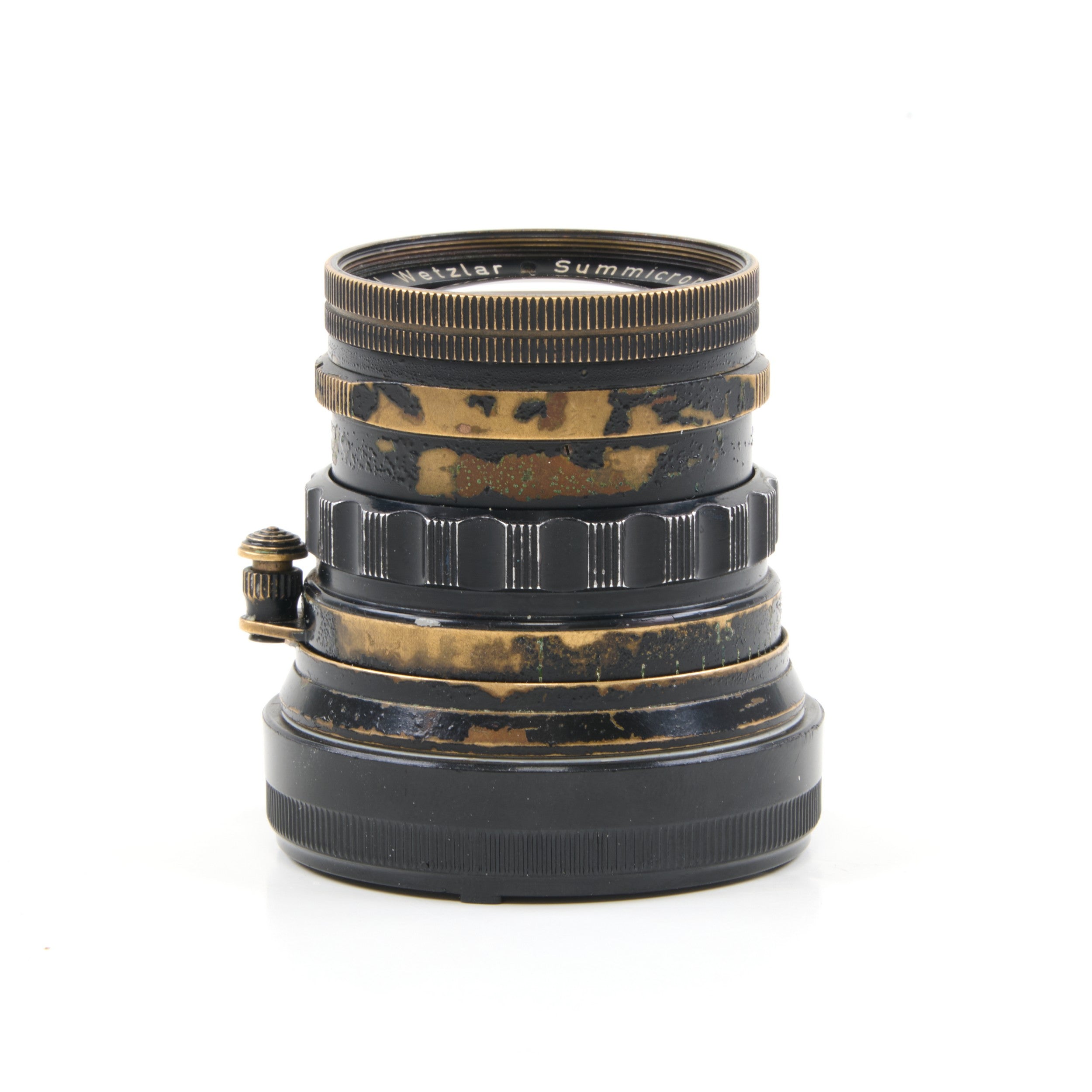 Leitz 50mm f2 Summicron Black Paint Brass Mount Zeldzaam