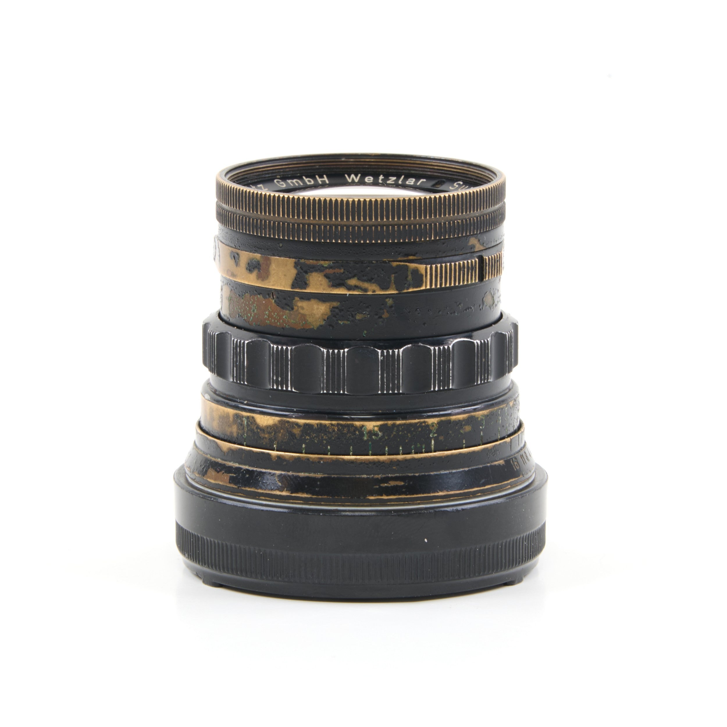 Leitz 50mm f2 Summicron Black Paint Brass Mount Zeldzaam