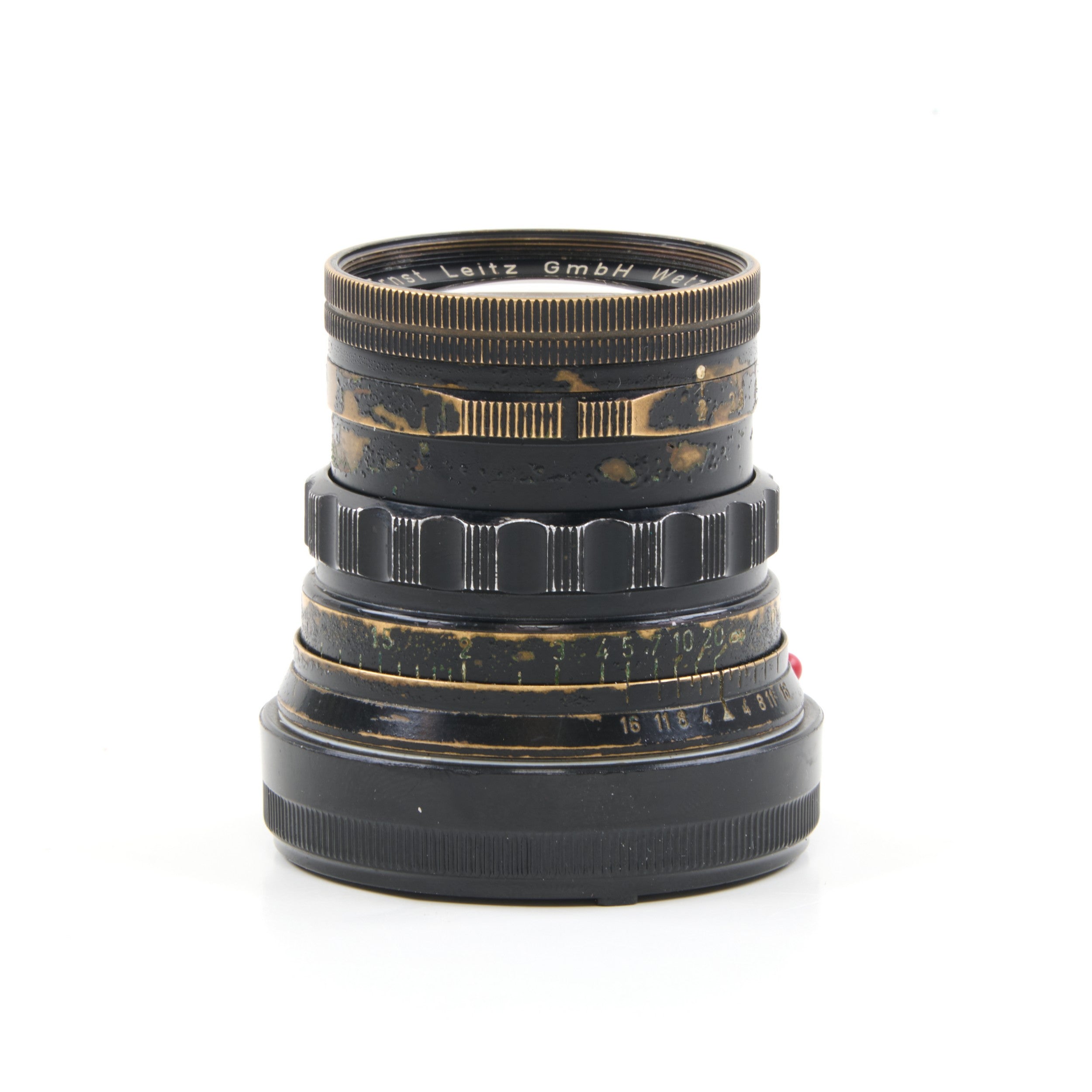 Leitz 50mm f2 Summicron Black Paint Brass Mount Zeldzaam