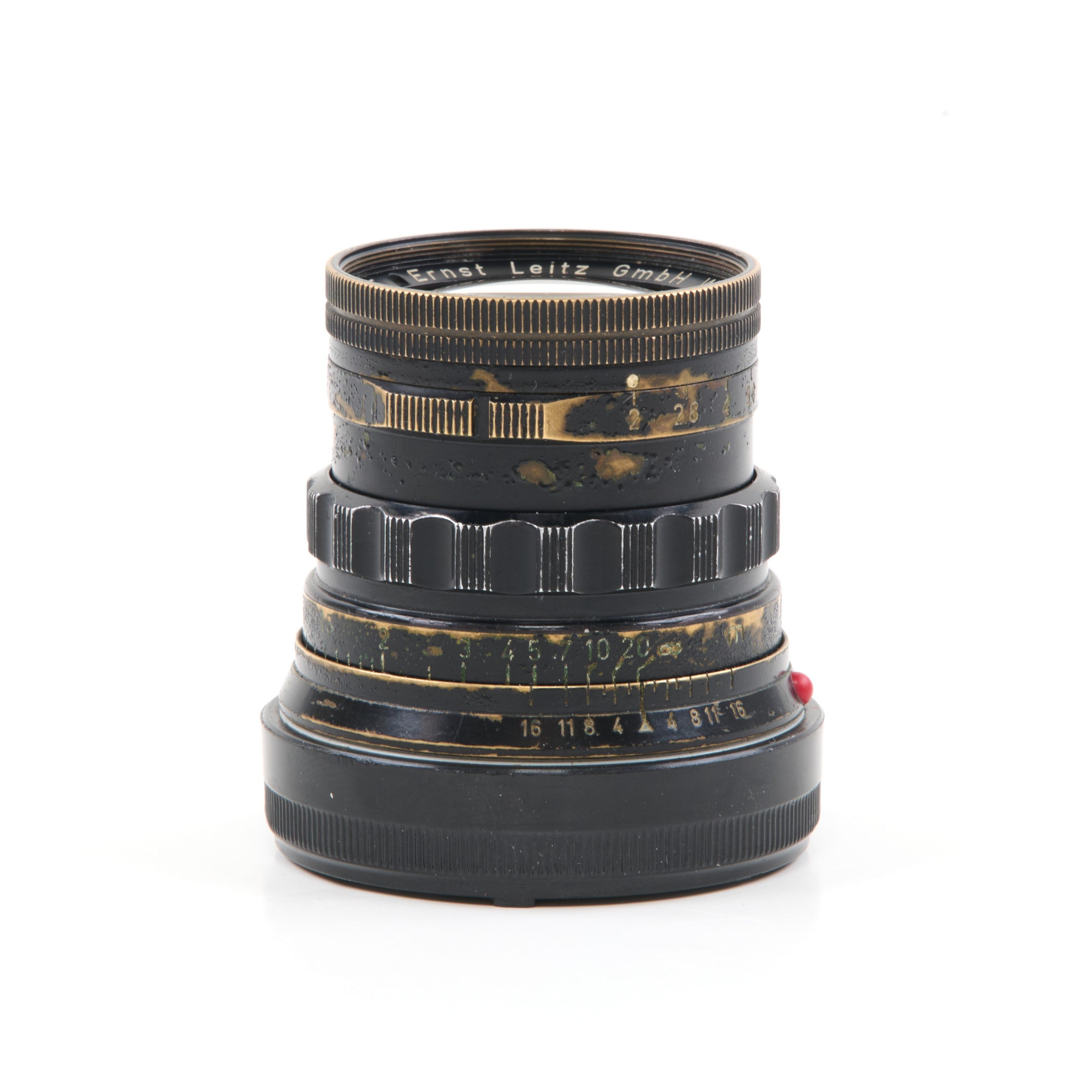 Leitz 50mm f2 Summicron Black Paint Brass Mount Zeldzaam
