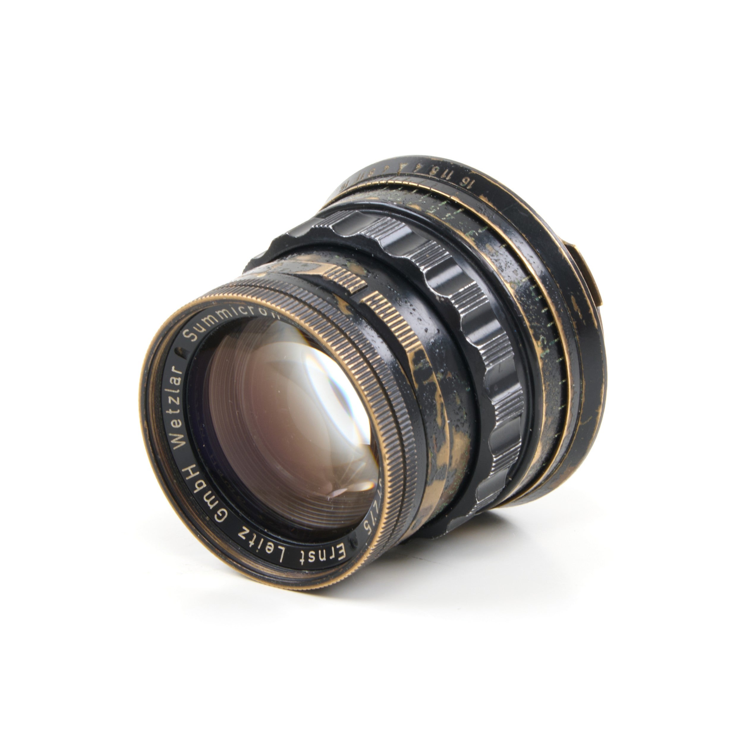 Leitz 50mm f2 Summicron Black Paint Brass Mount Zeldzaam