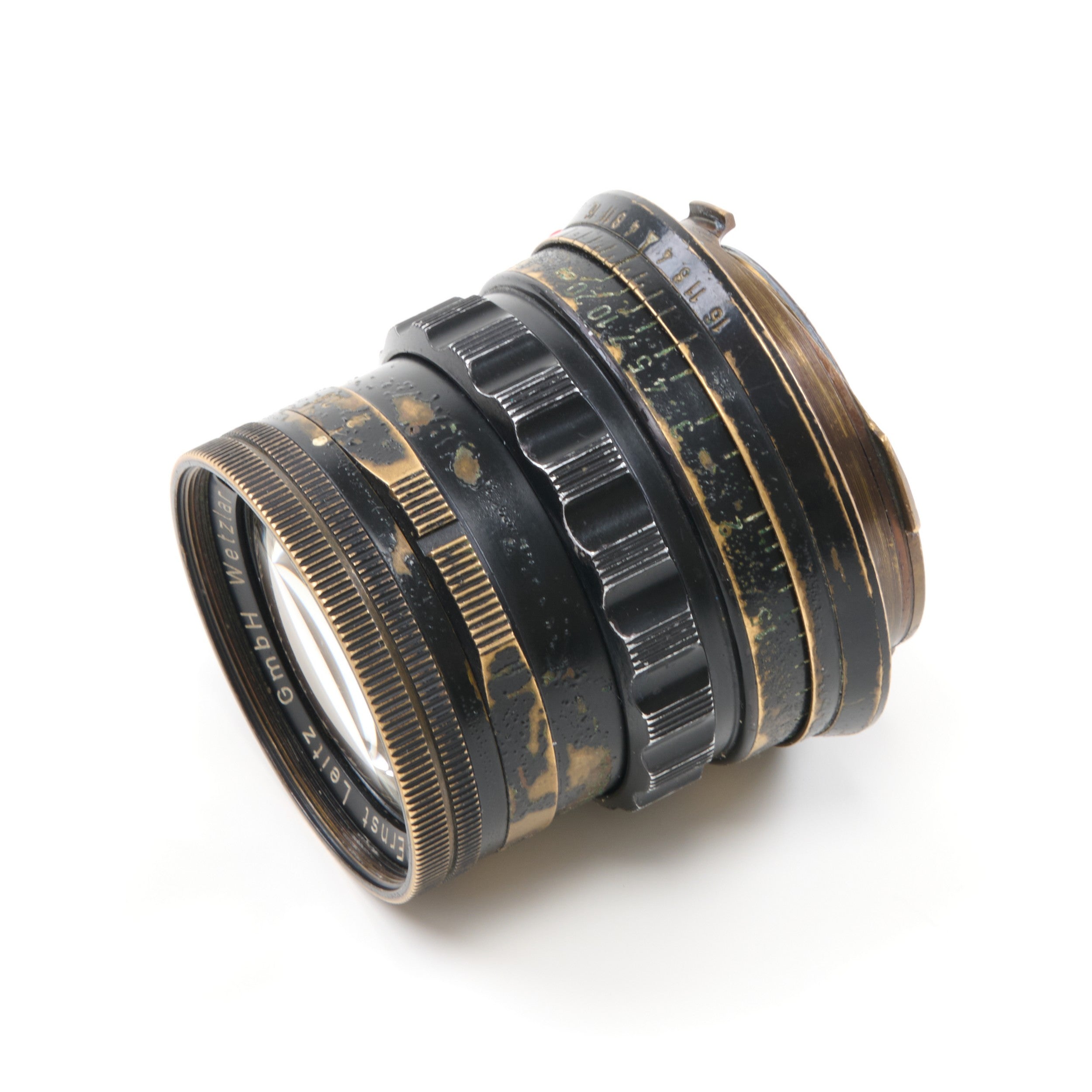 Leitz 50mm f2 Summicron Black Paint Brass Mount Zeldzaam