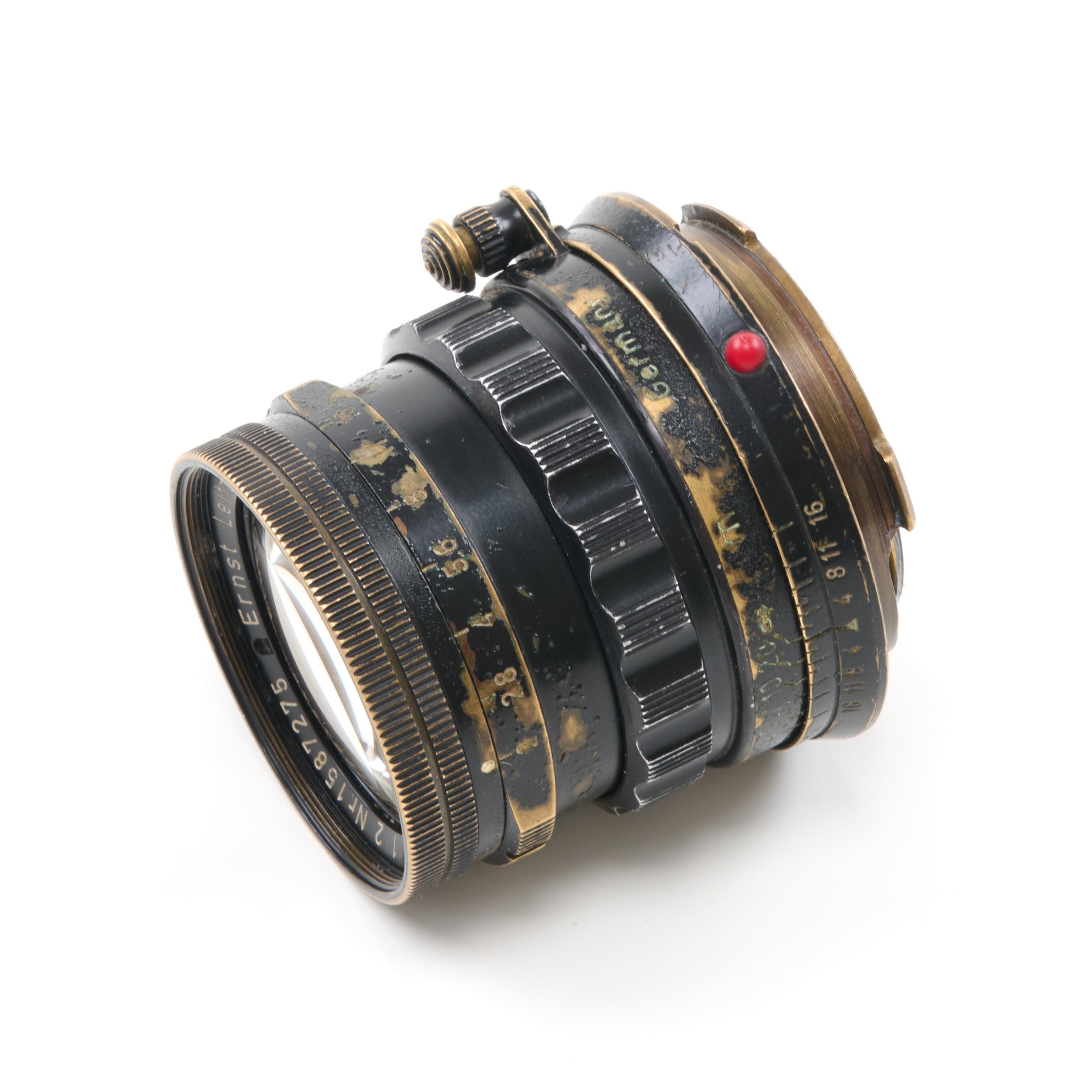 Leitz 50mm f2 Summicron Black Paint Brass Mount Zeldzaam
