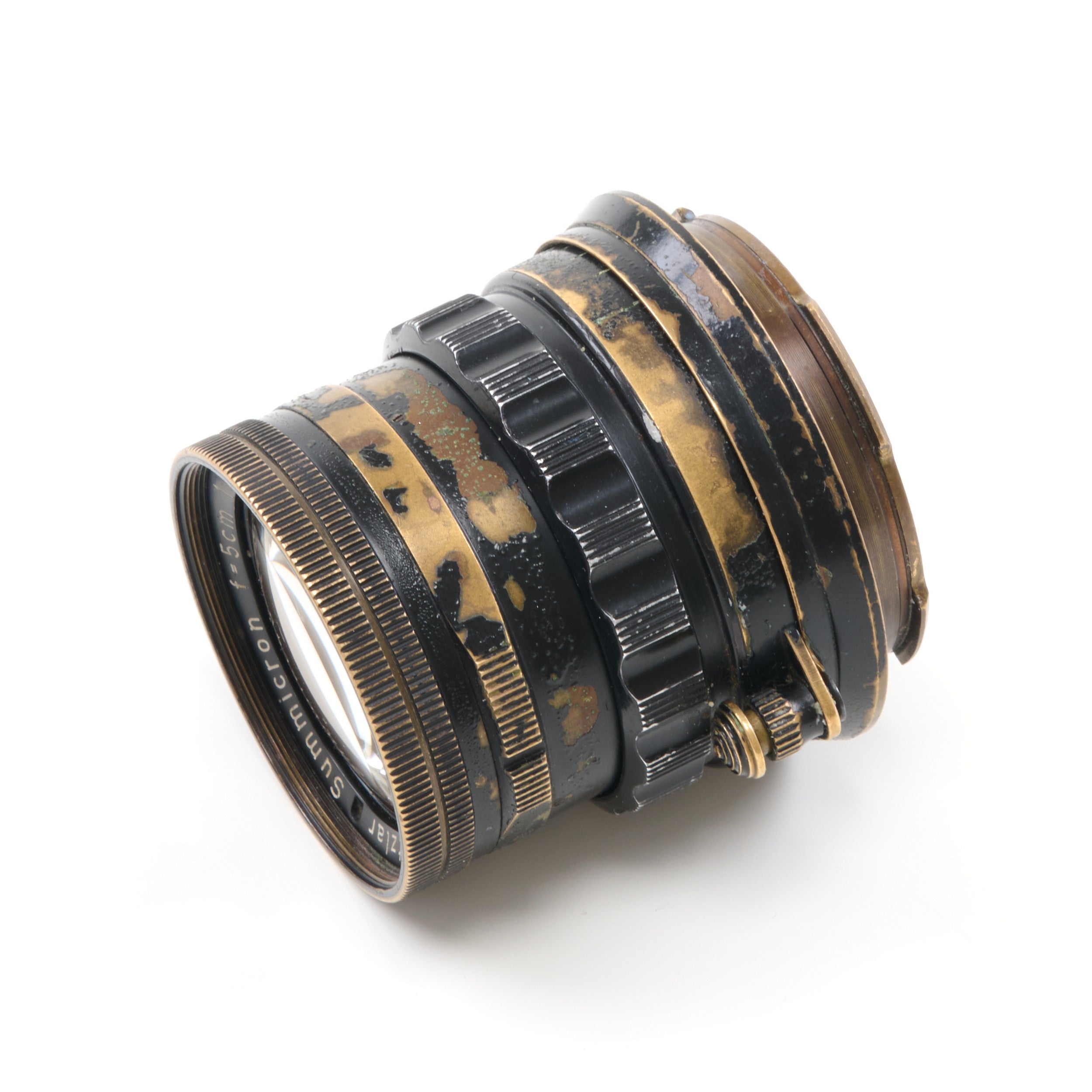 Leitz 50mm f2 Summicron Black Paint Brass Mount Zeldzaam
