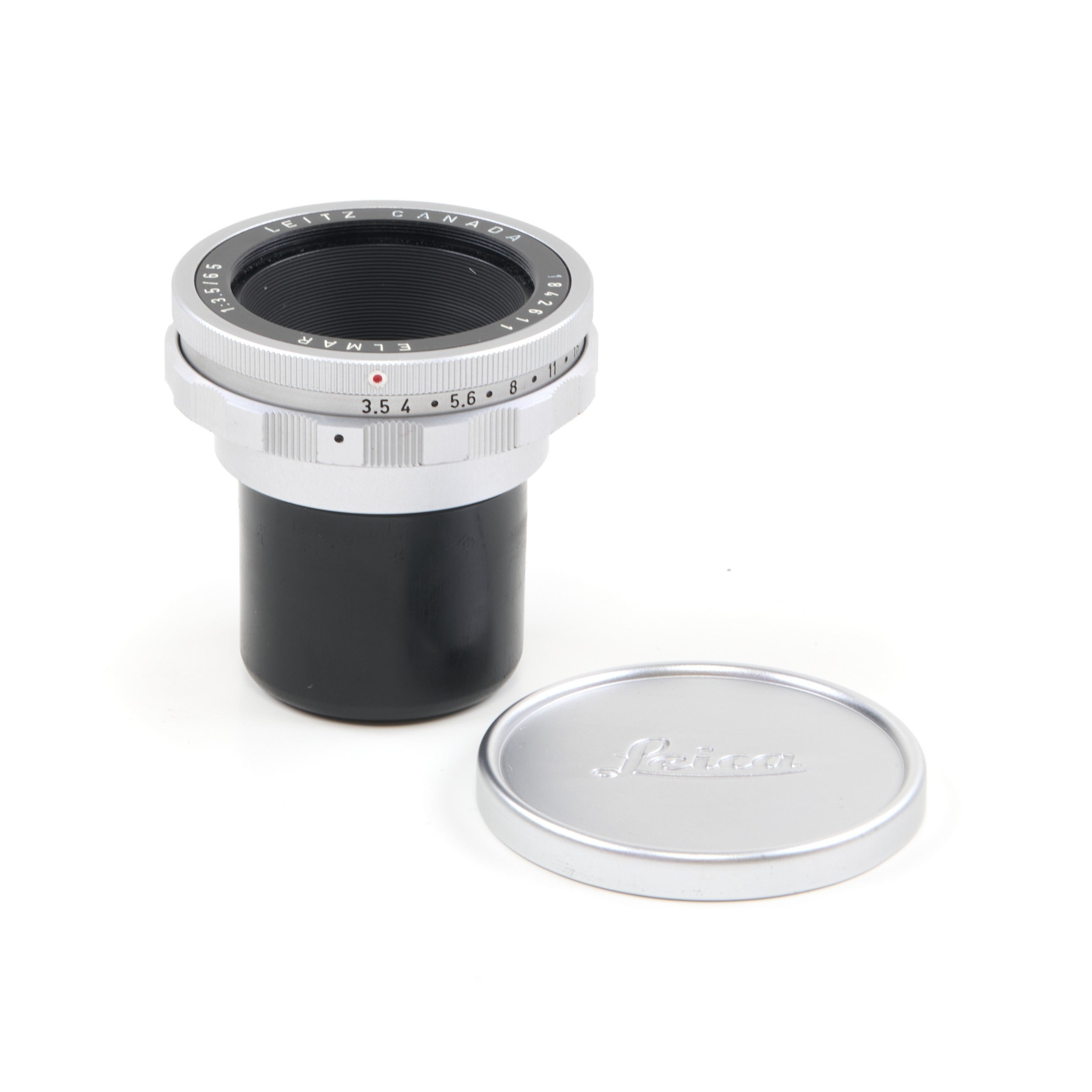 Leitz 65mm f3.5 Elmar Chroom + Doos