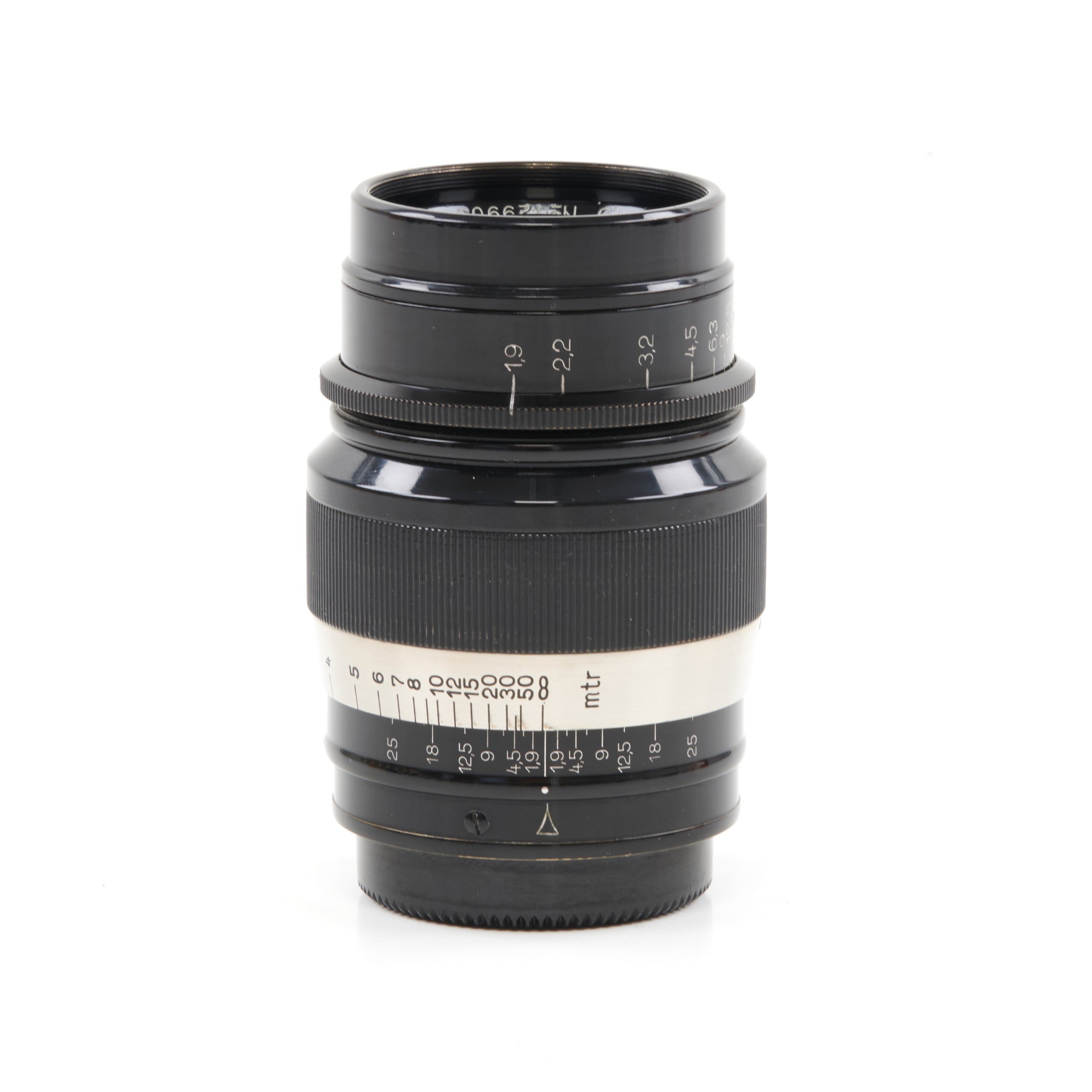 Leitz 73mm f1.9 Hektor Zwart Nikkel M39 Set