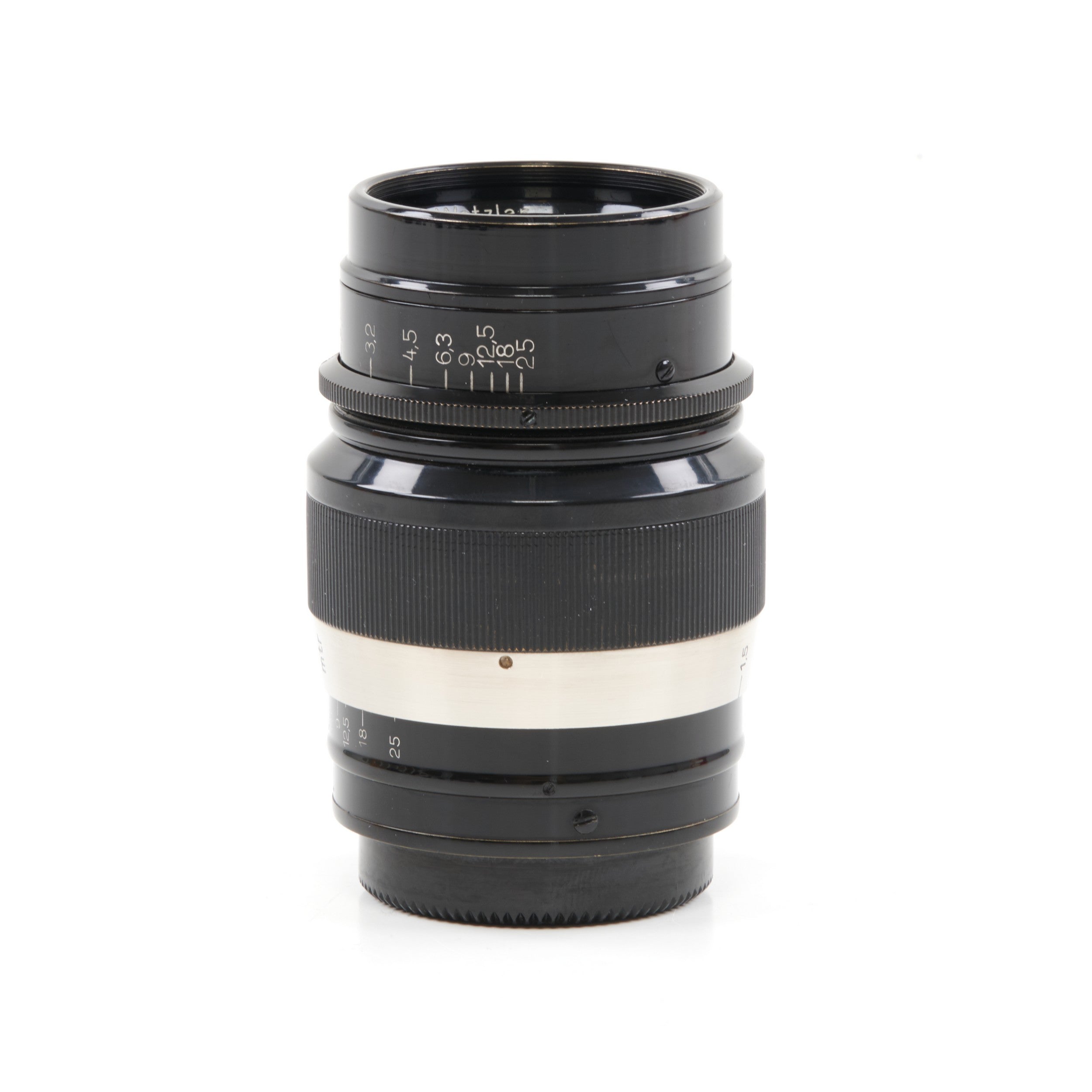 Leitz 73mm f1.9 Hektor Zwart Nikkel M39 Set