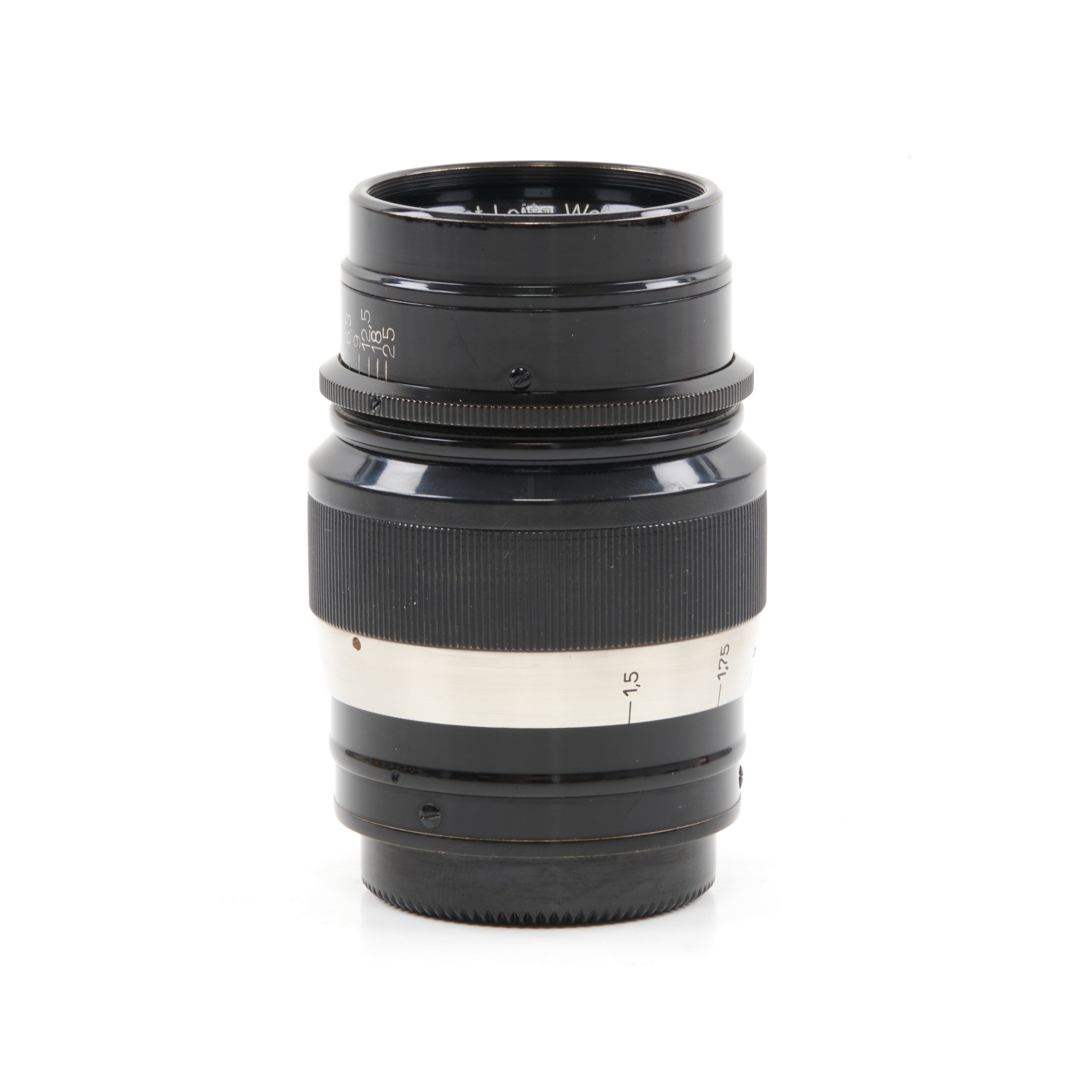 Leitz 73mm f1.9 Hektor Zwart Nikkel M39 Set