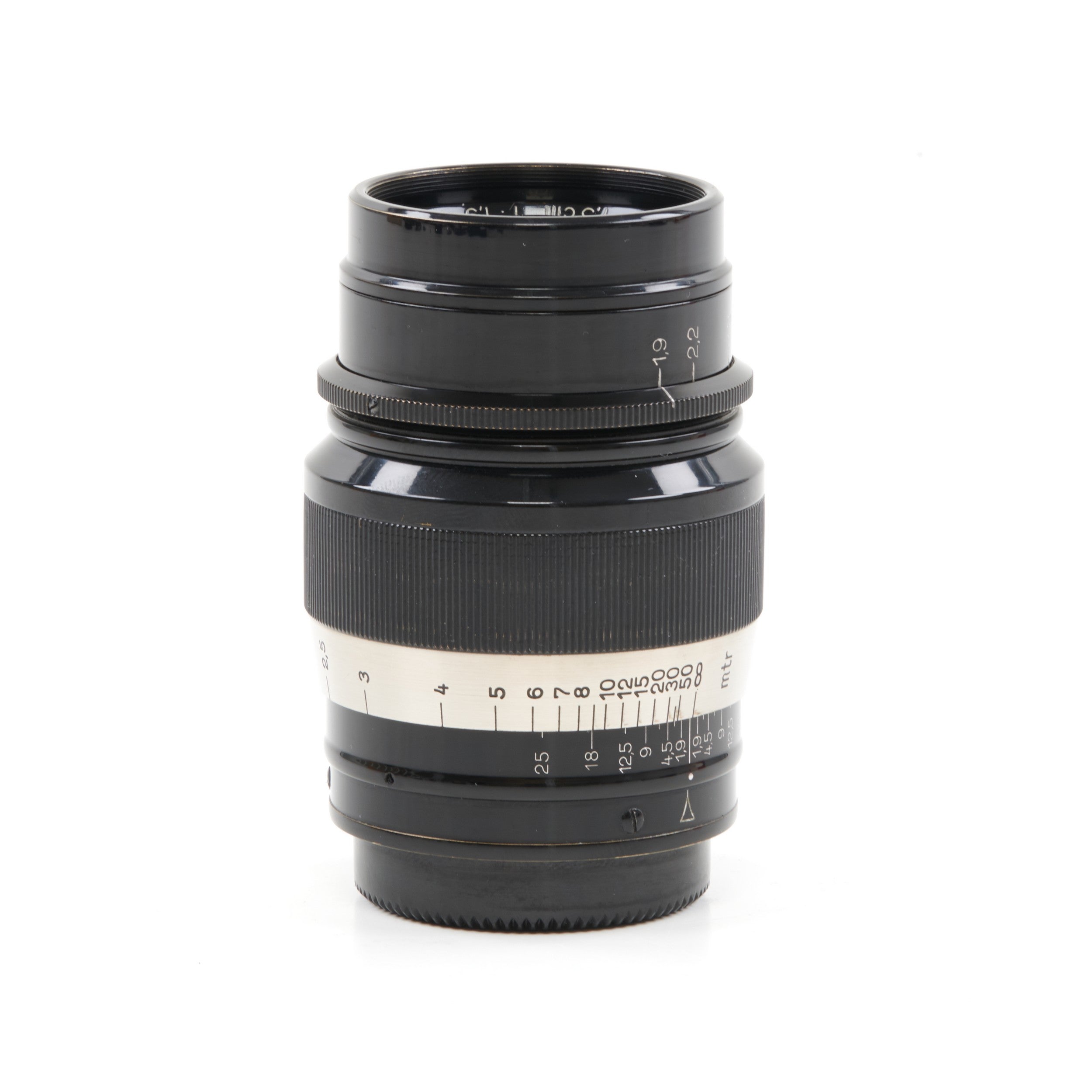 Leitz 73mm f1.9 Hektor Zwart Nikkel M39 Set