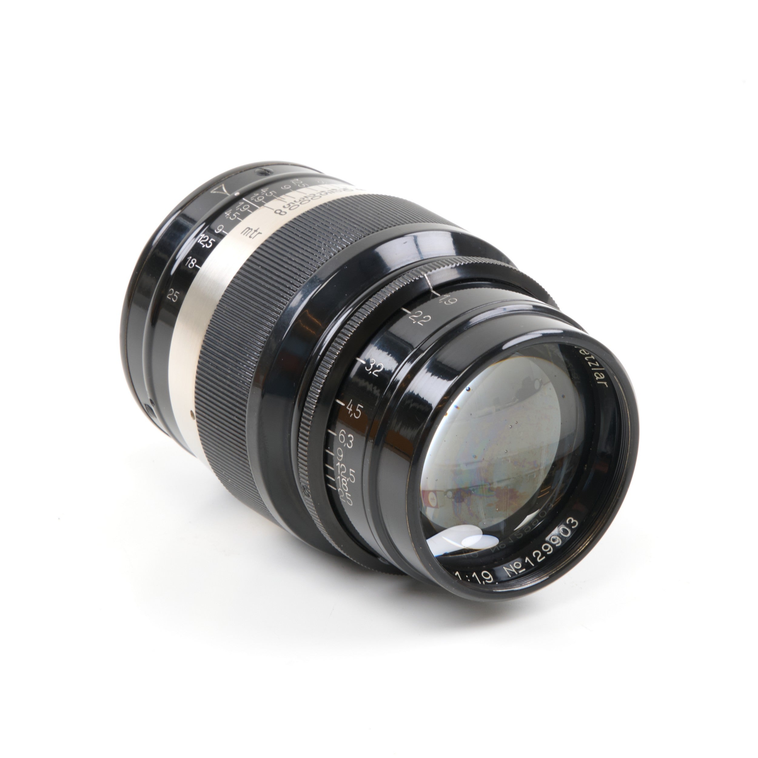 Leitz 73mm f1.9 Hektor Zwart Nikkel M39 Set