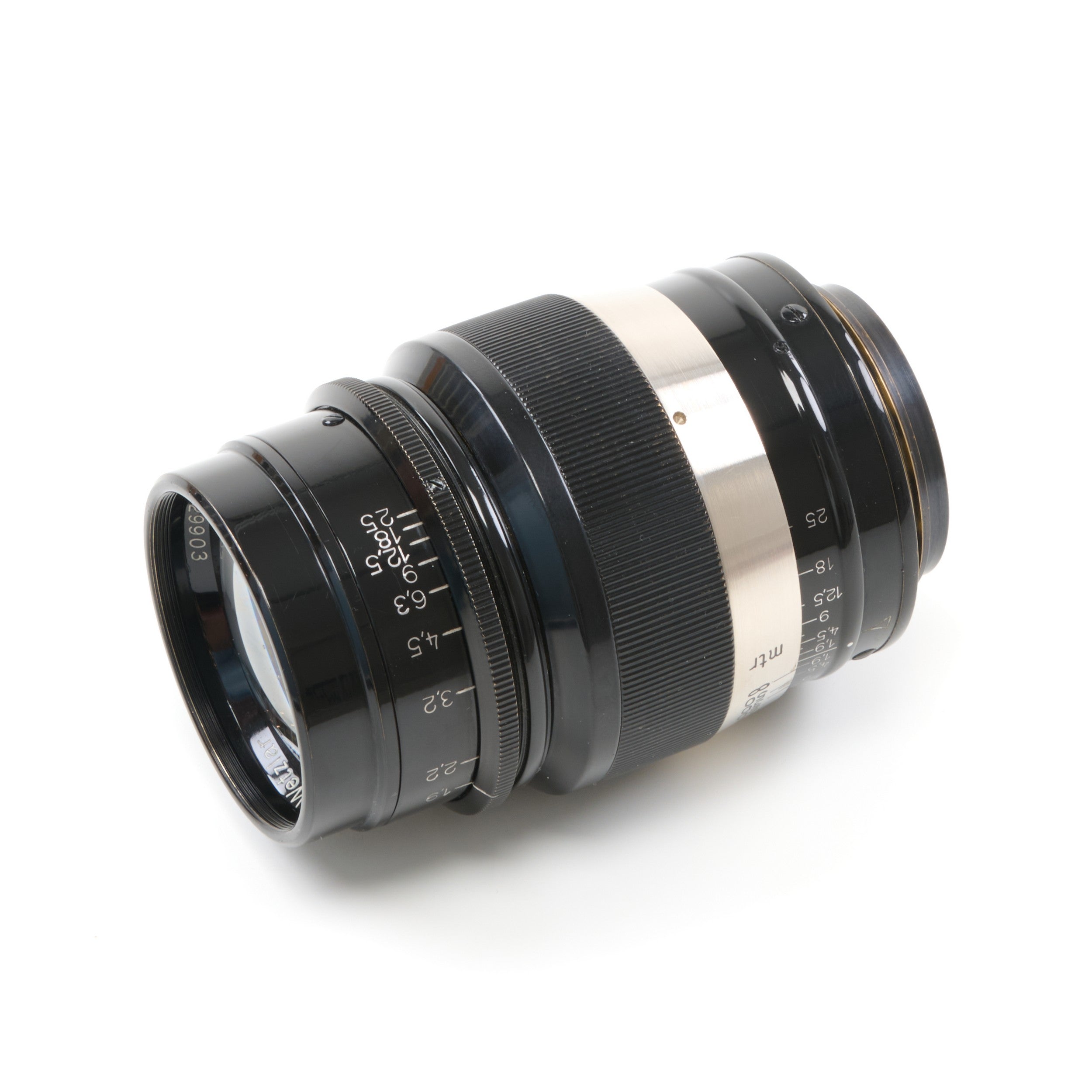 Leitz 73mm f1.9 Hektor Zwart Nikkel M39 Set