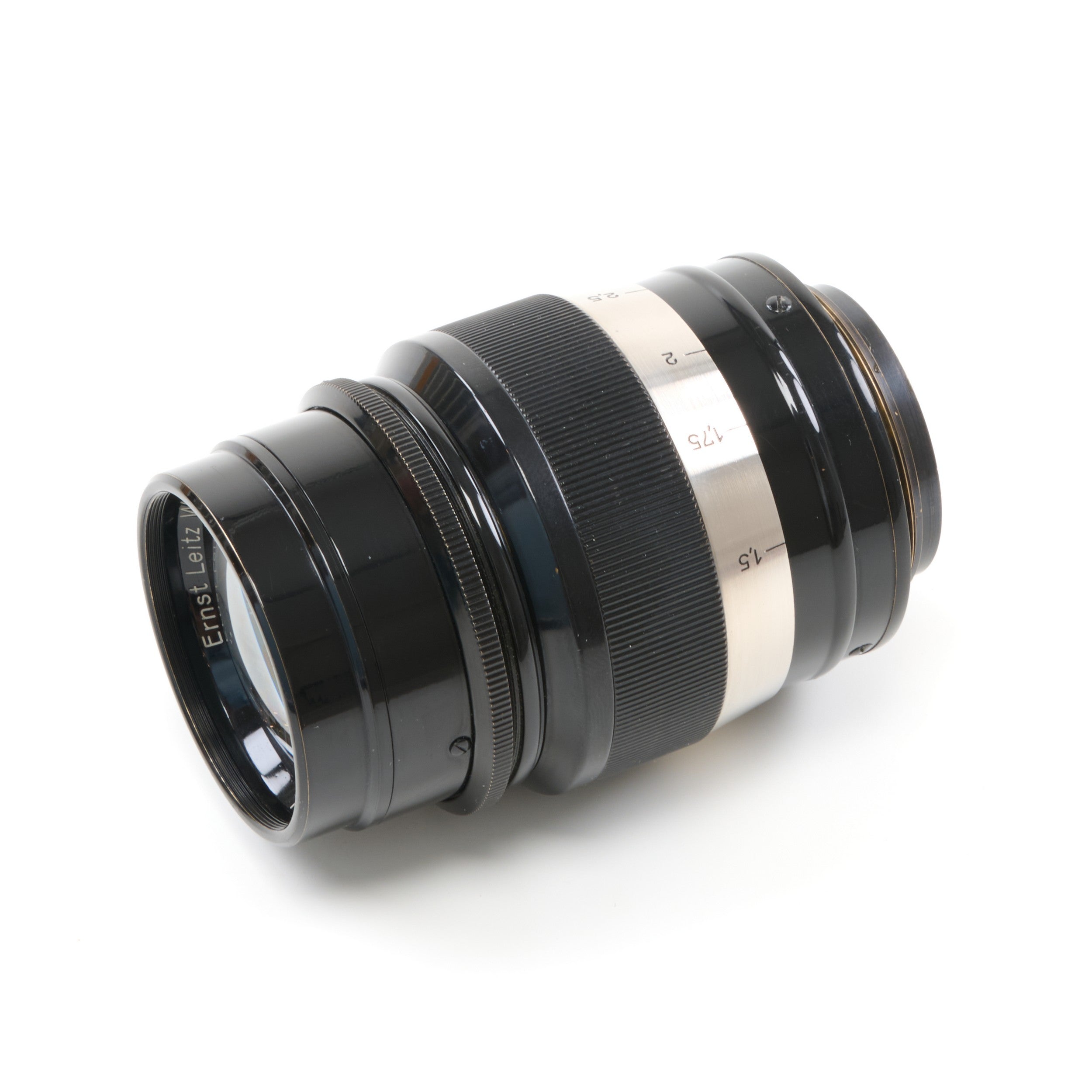 Leitz 73mm f1.9 Hektor Zwart Nikkel M39 Set