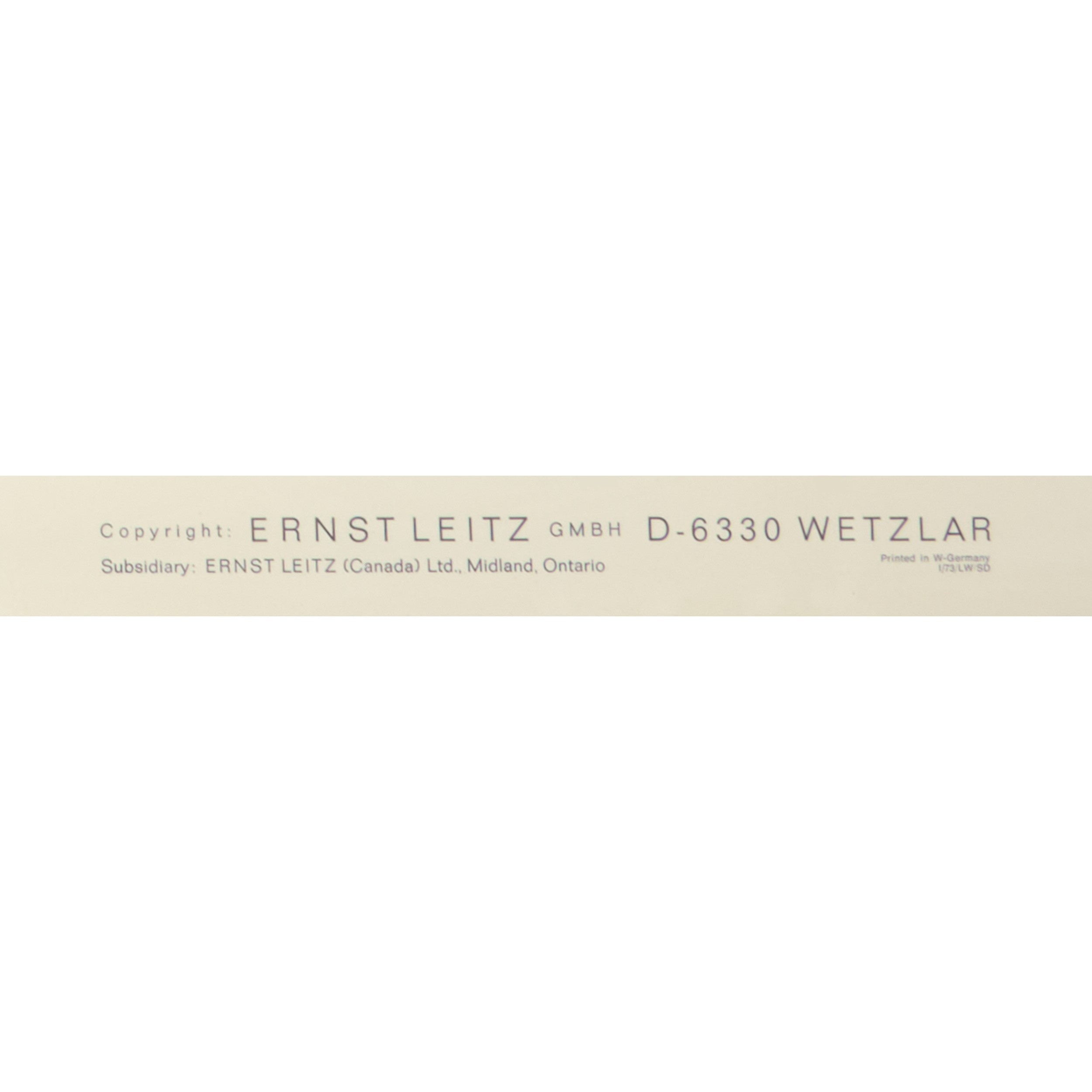 Leitz ORTHOPLAN Microscoop Poster Engels 1973