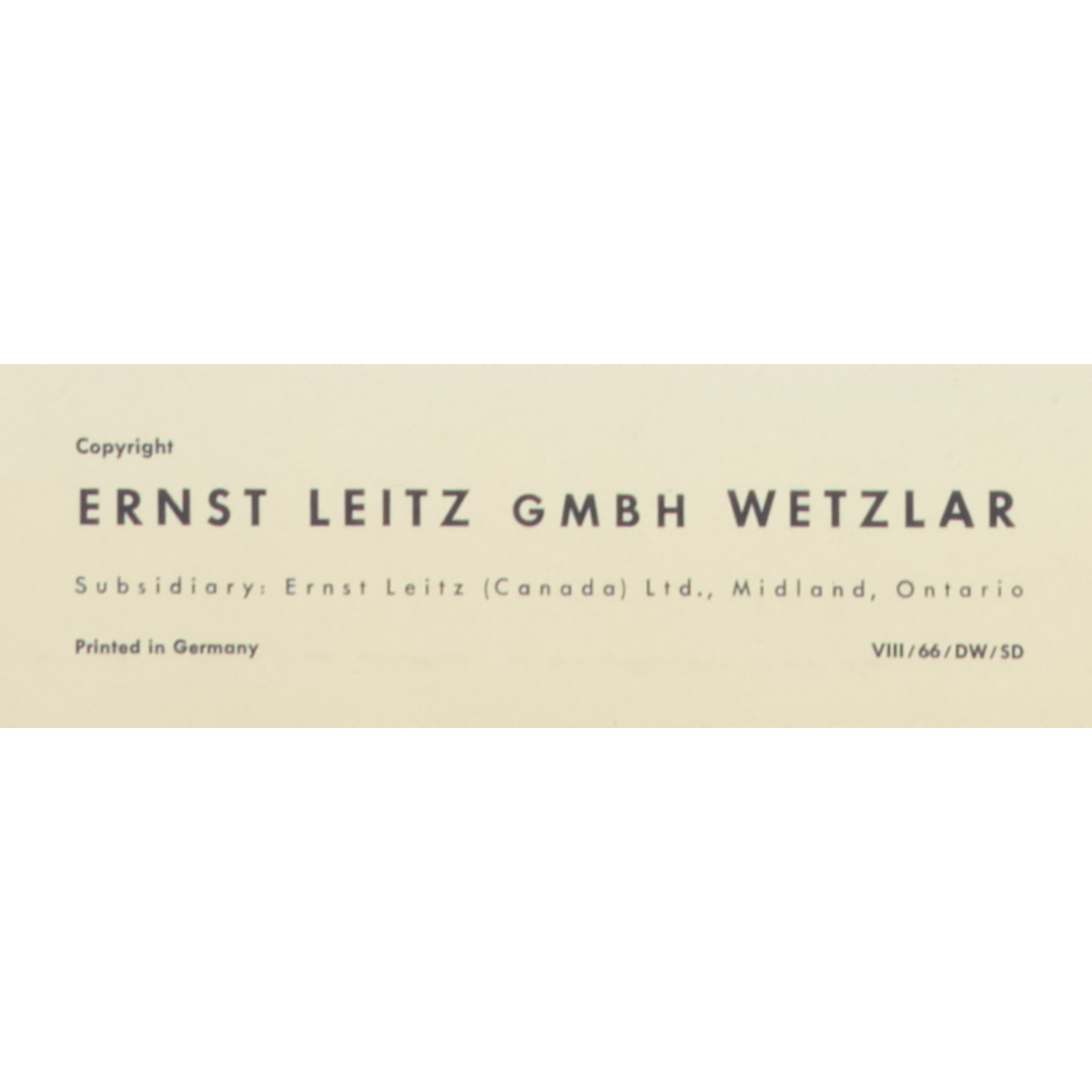 Leitz Optische Bank Vergelijkingsposter TP 200 Engels 1966