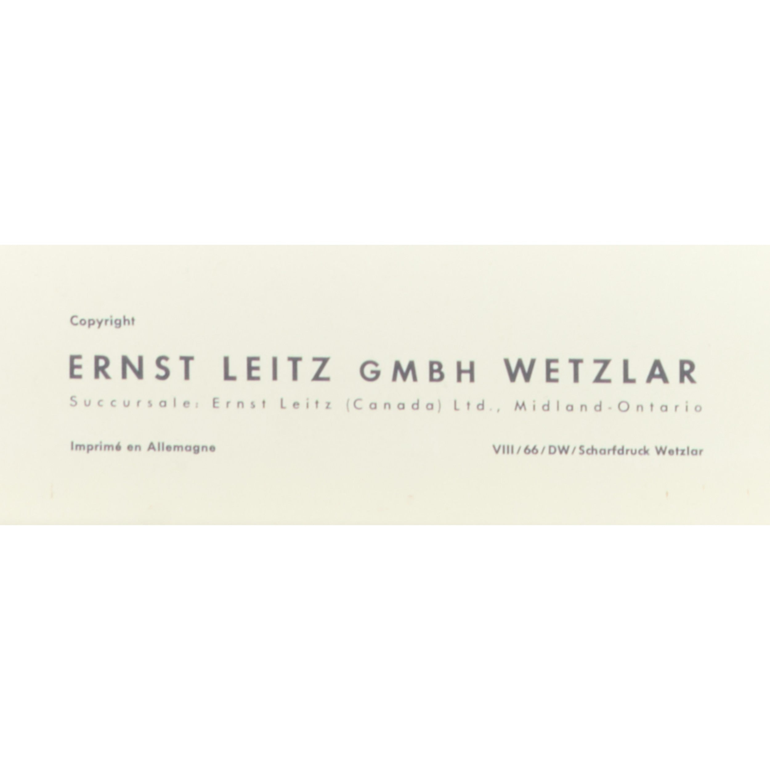 Leitz Optische Bank Vergelijkingsposter TP 200 Frans 1966