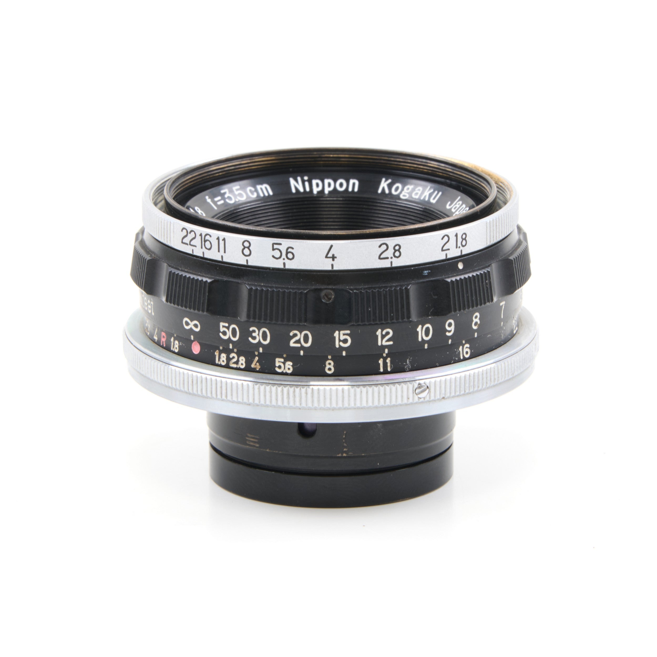 Nippon Kogaku W-Nikkor.C 35mm f1.8 Voor Nikon S Vatting
